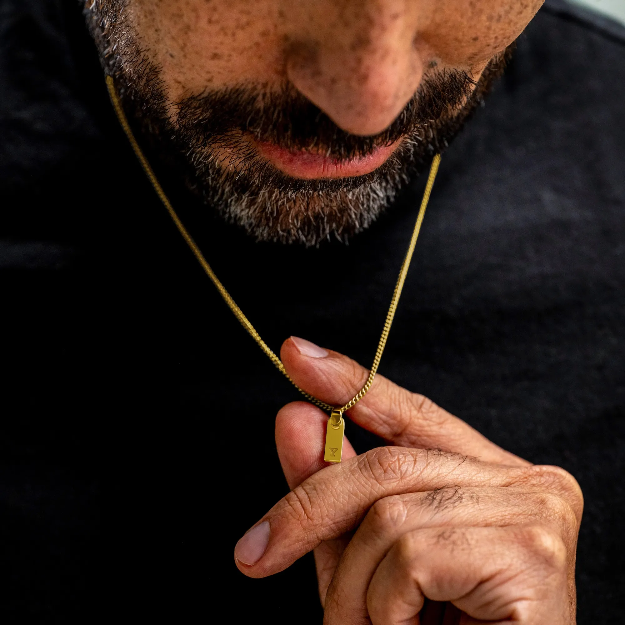 Initial Tag Pendant - 14K Gold - Image 5