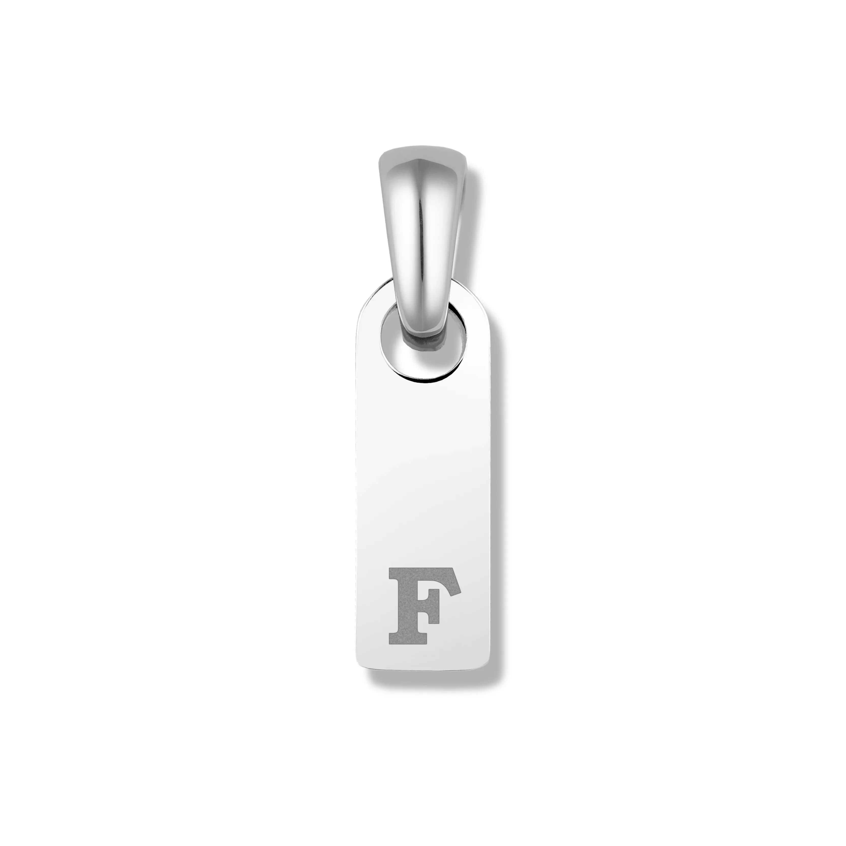 Initial Tag Pendant - Silver - Image 10