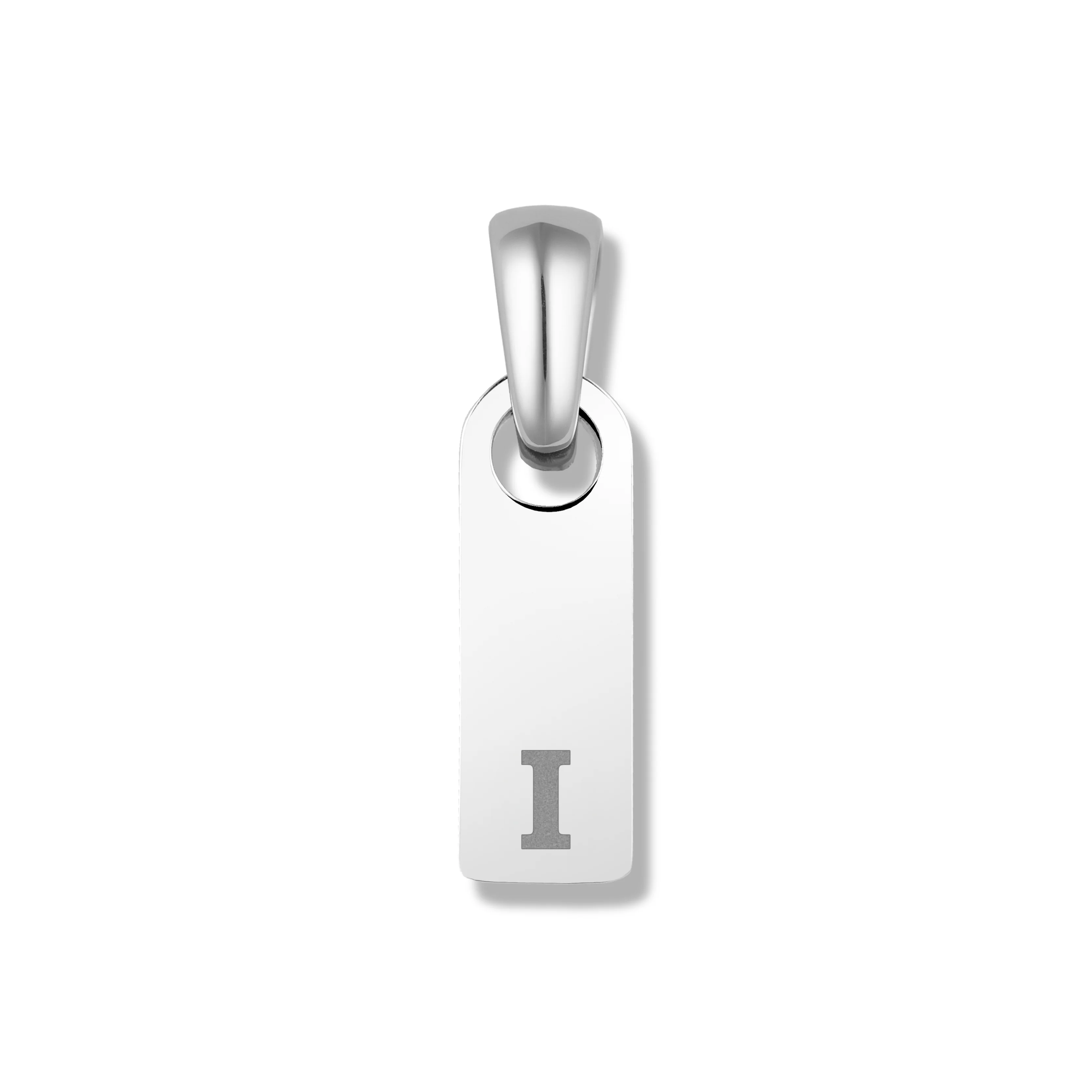 Initial Tag Pendant - Silver - Image 13