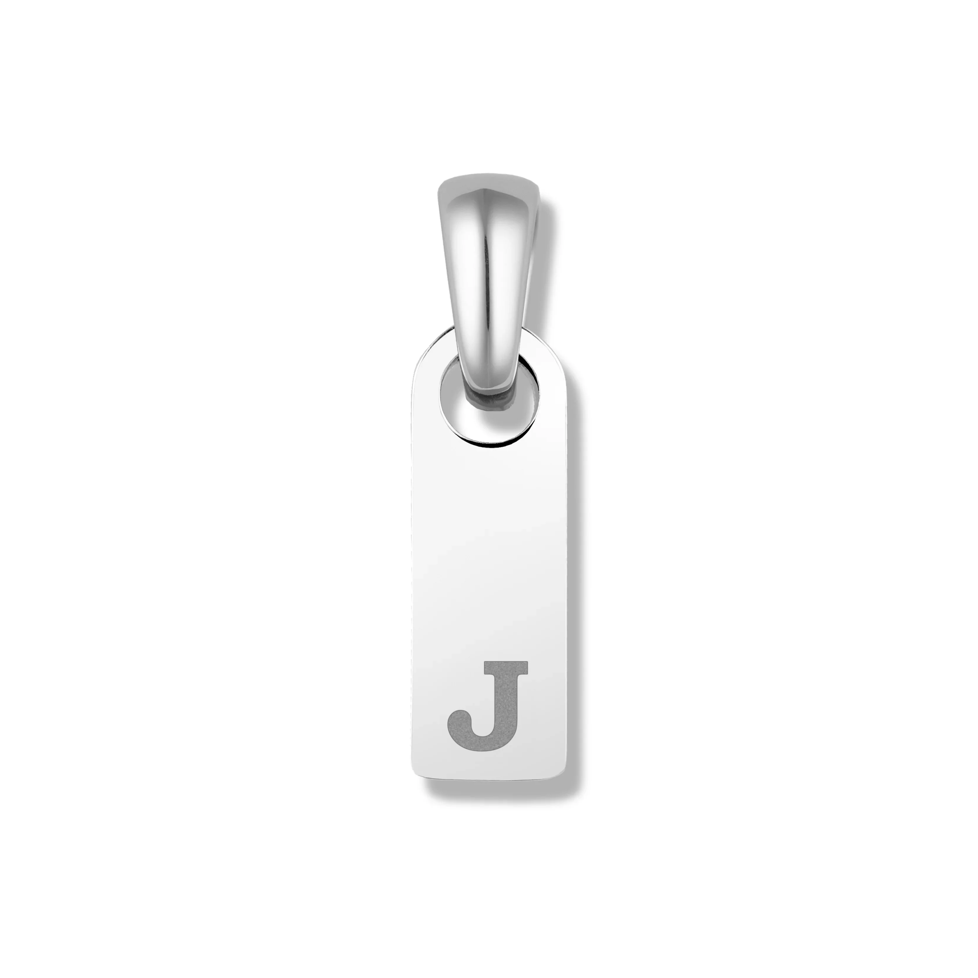 Initial Tag Pendant - Silver - Image 14