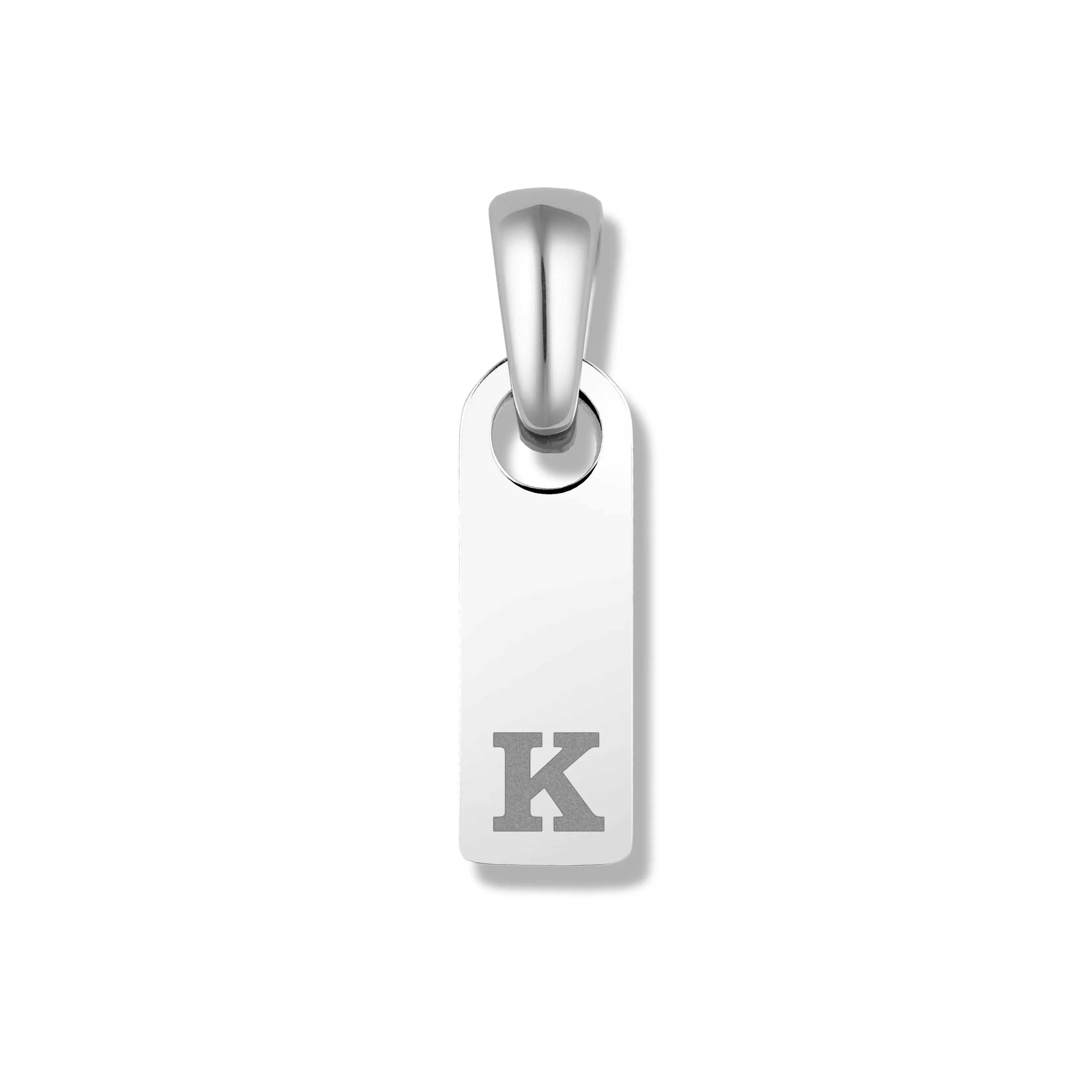 Initial Tag Pendant - Silver - Image 15