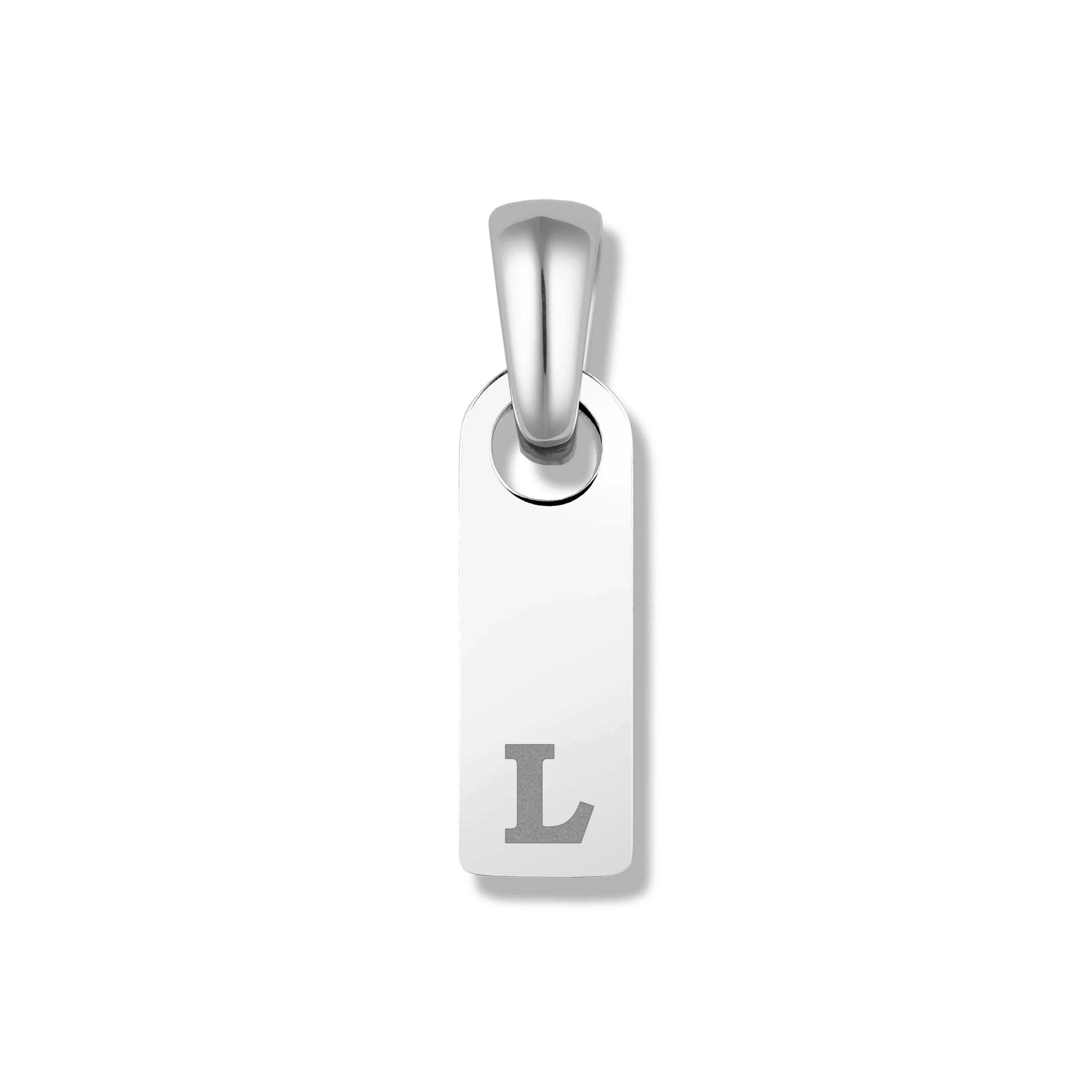 Initial Tag Pendant - Silver - Image 16