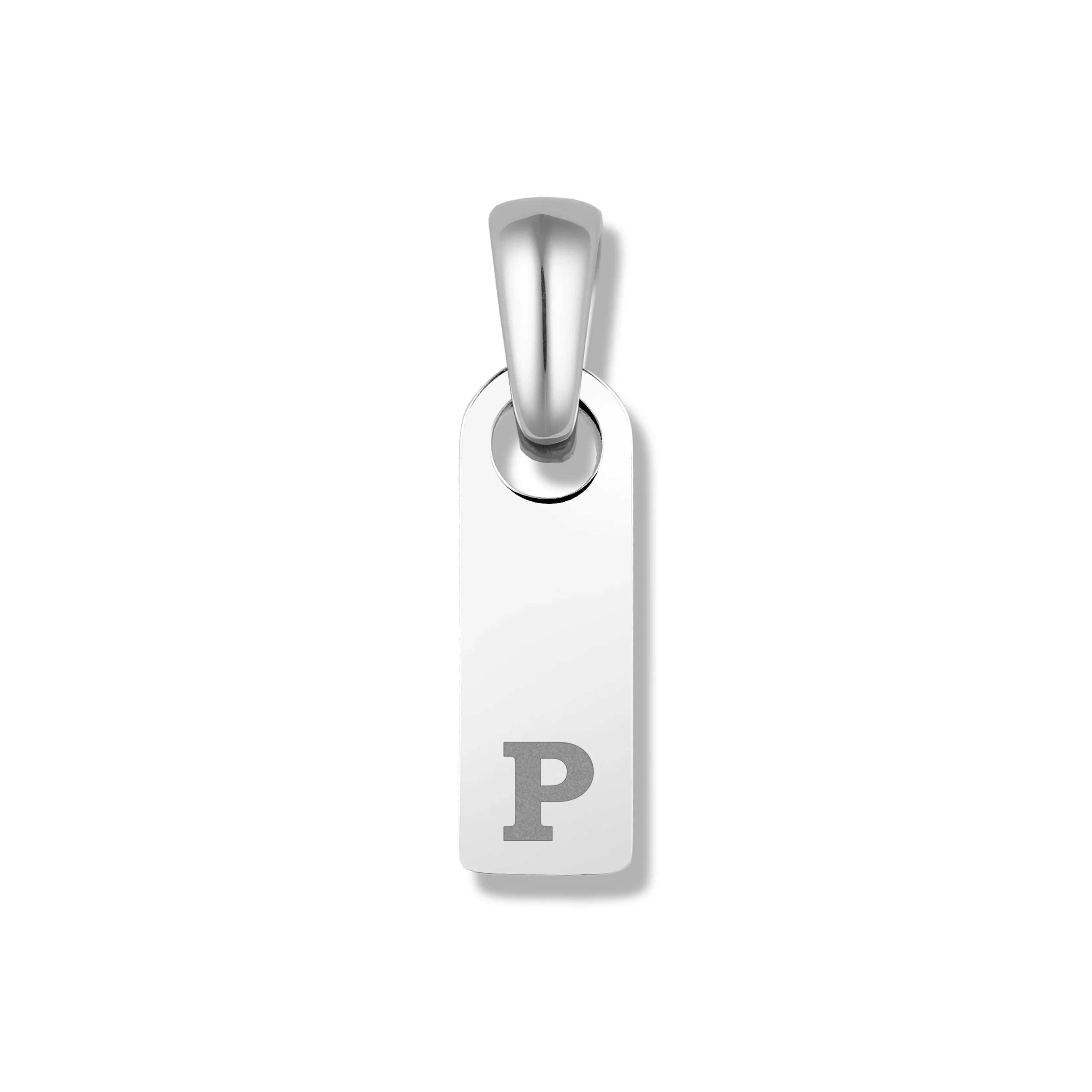 Initial Tag Pendant - Silver - Image 20