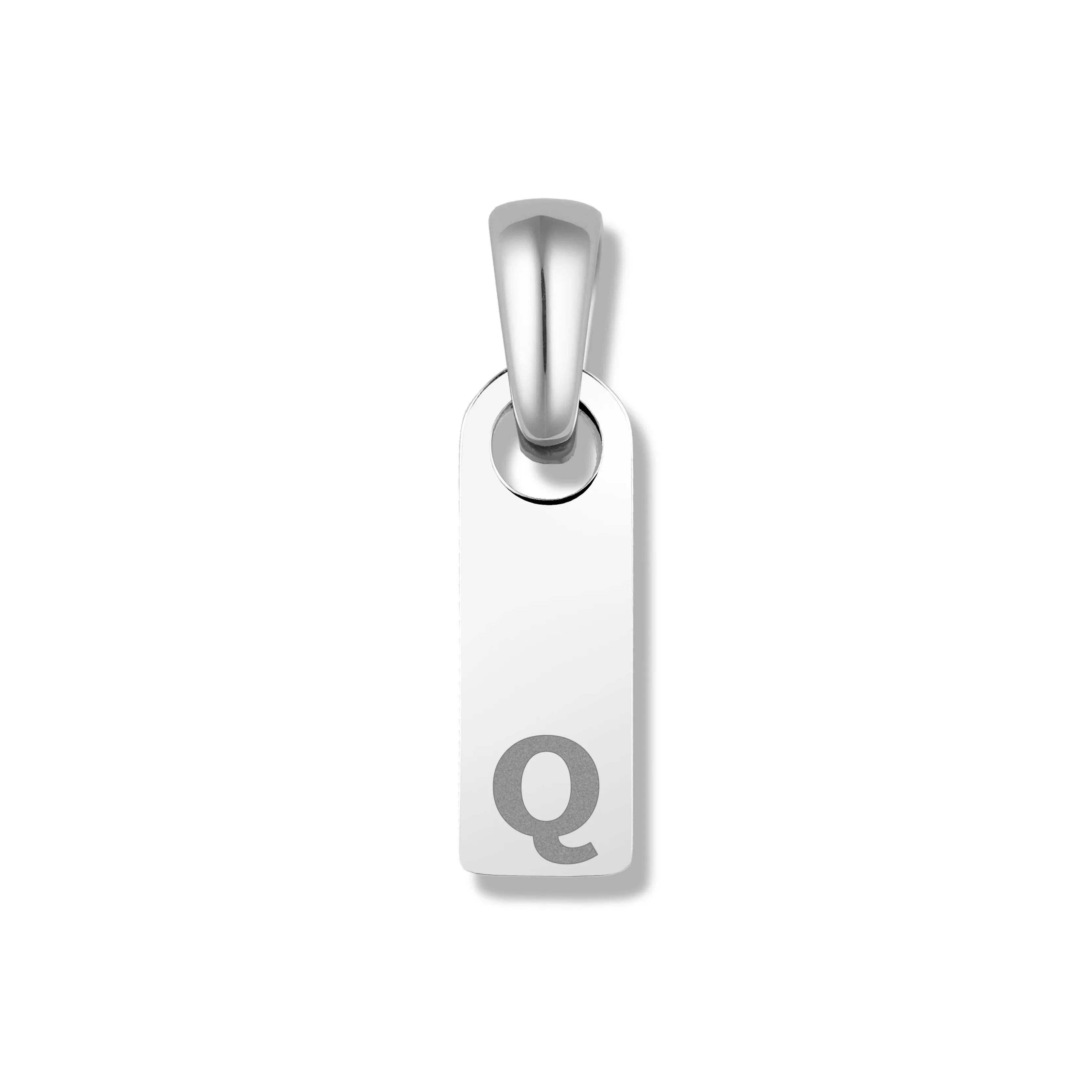 Initial Tag Pendant - Silver - Image 21