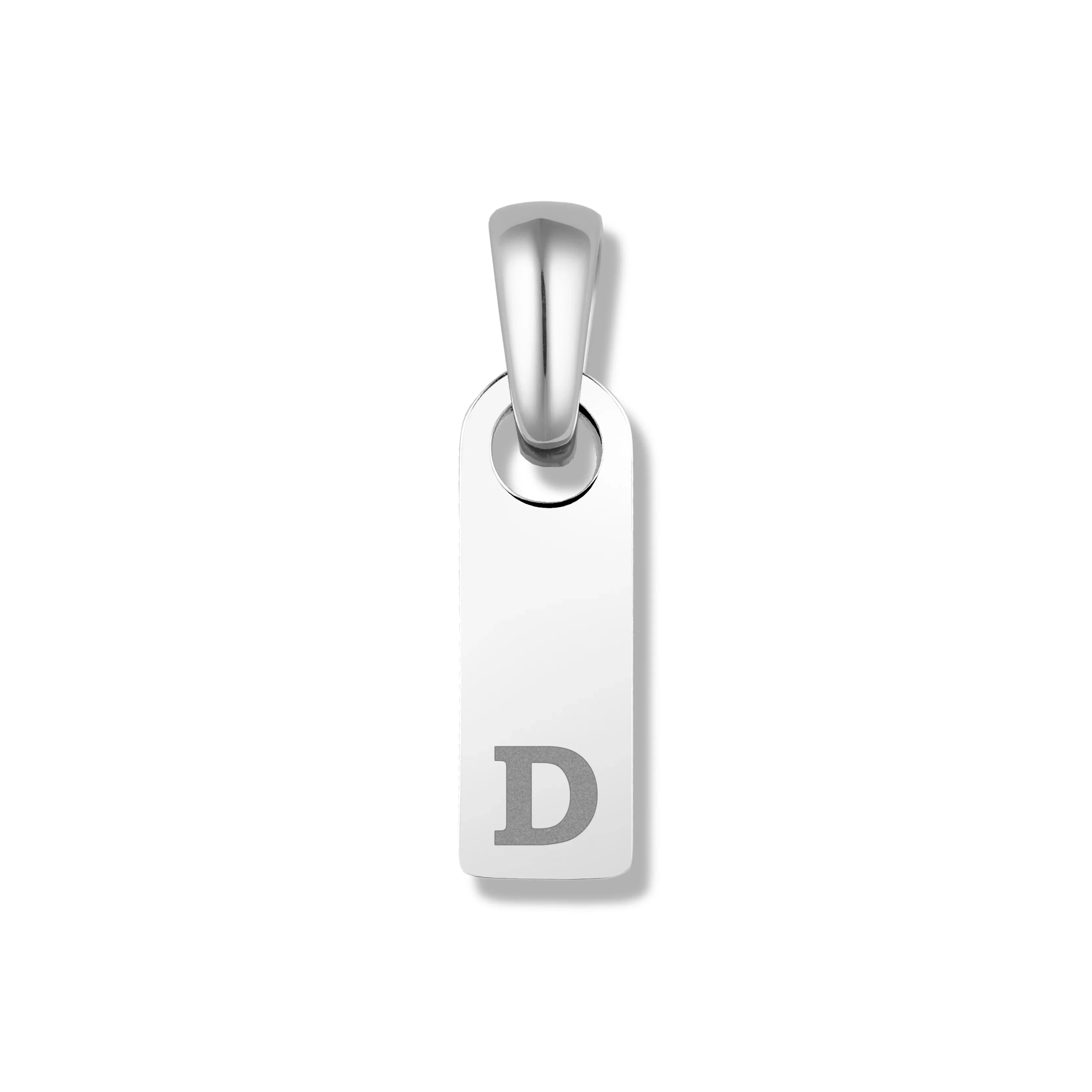 Initial Tag Pendant - Silver - Image 8