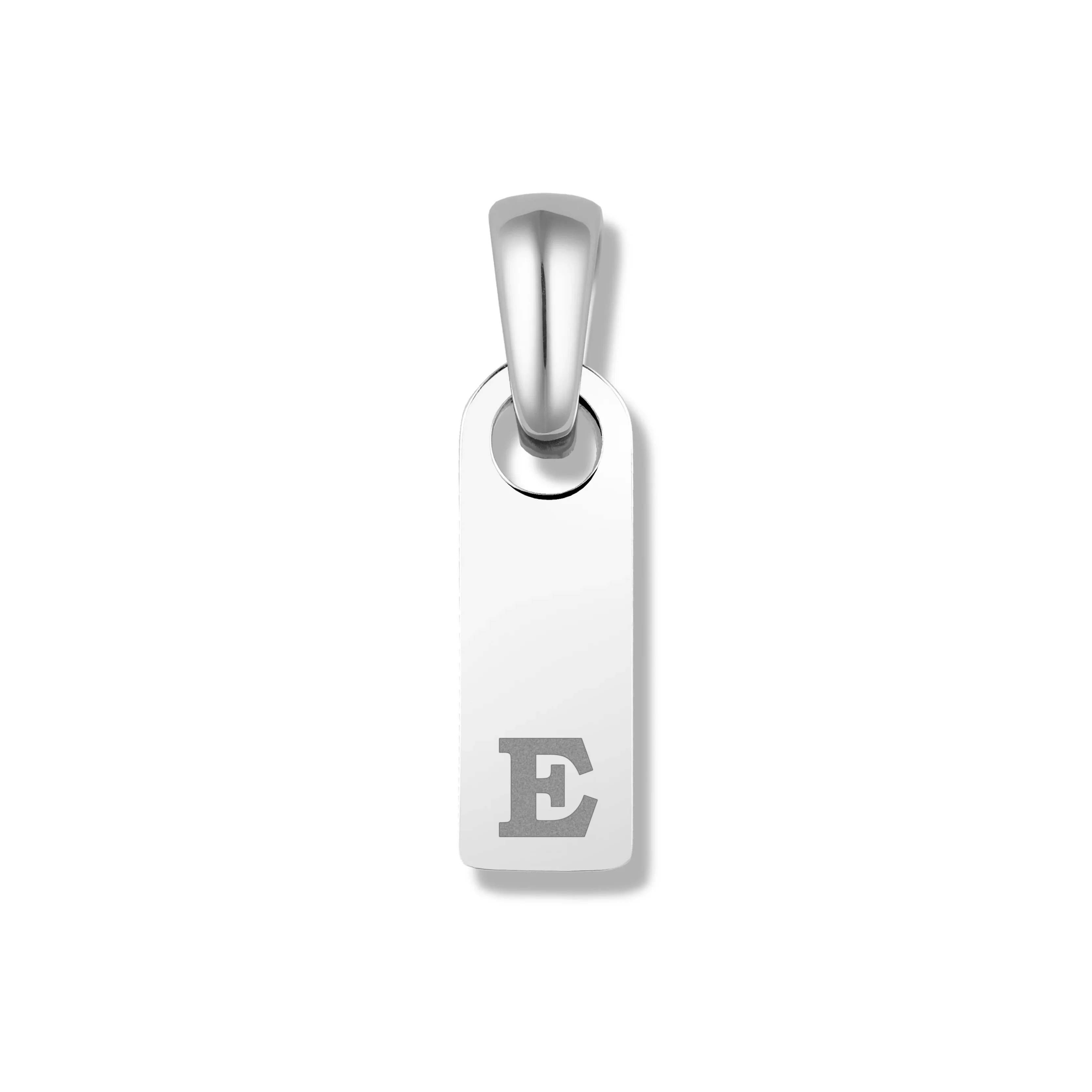 Initial Tag Pendant - Silver - Image 9