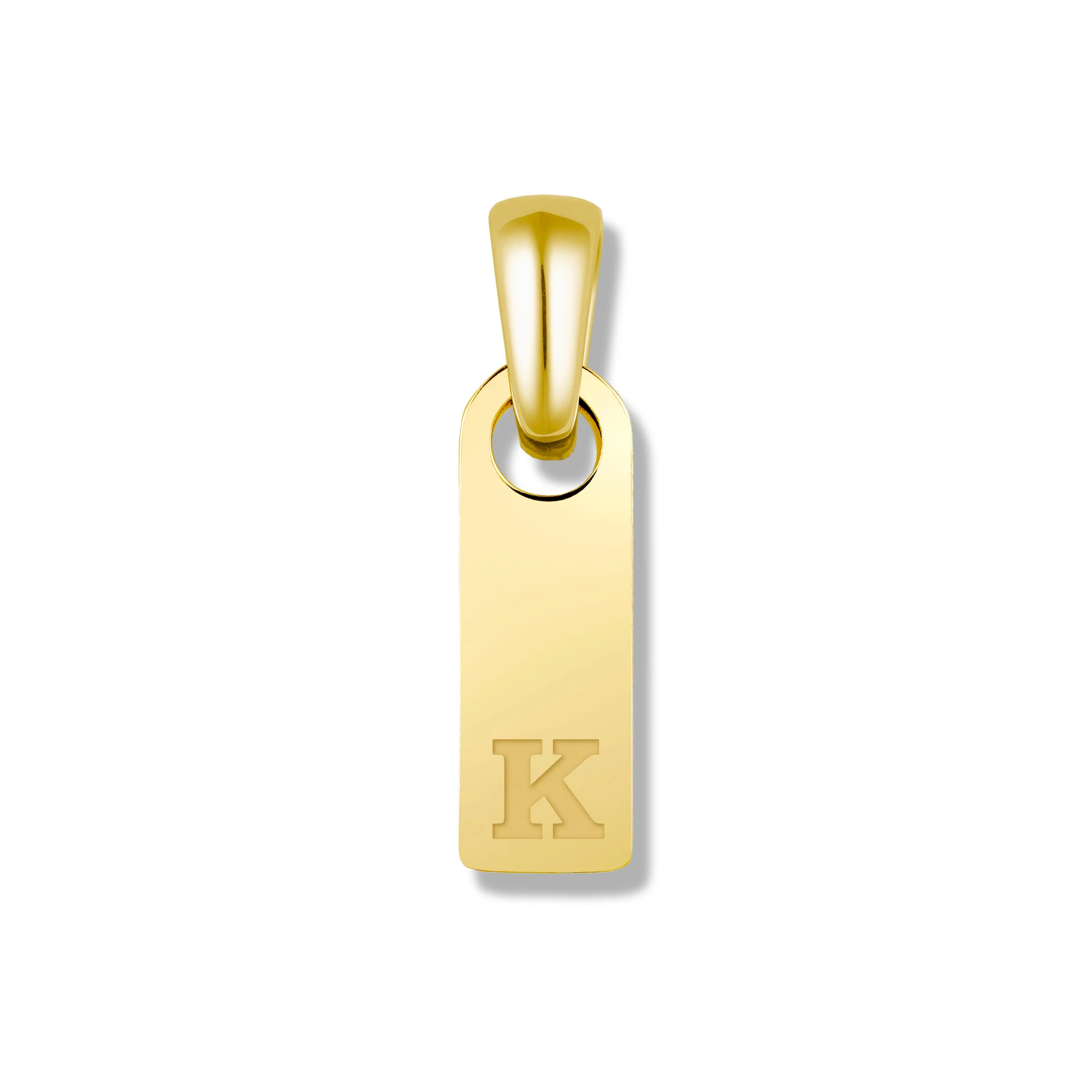Initial Tag Pendant - 14K Gold - Image 16