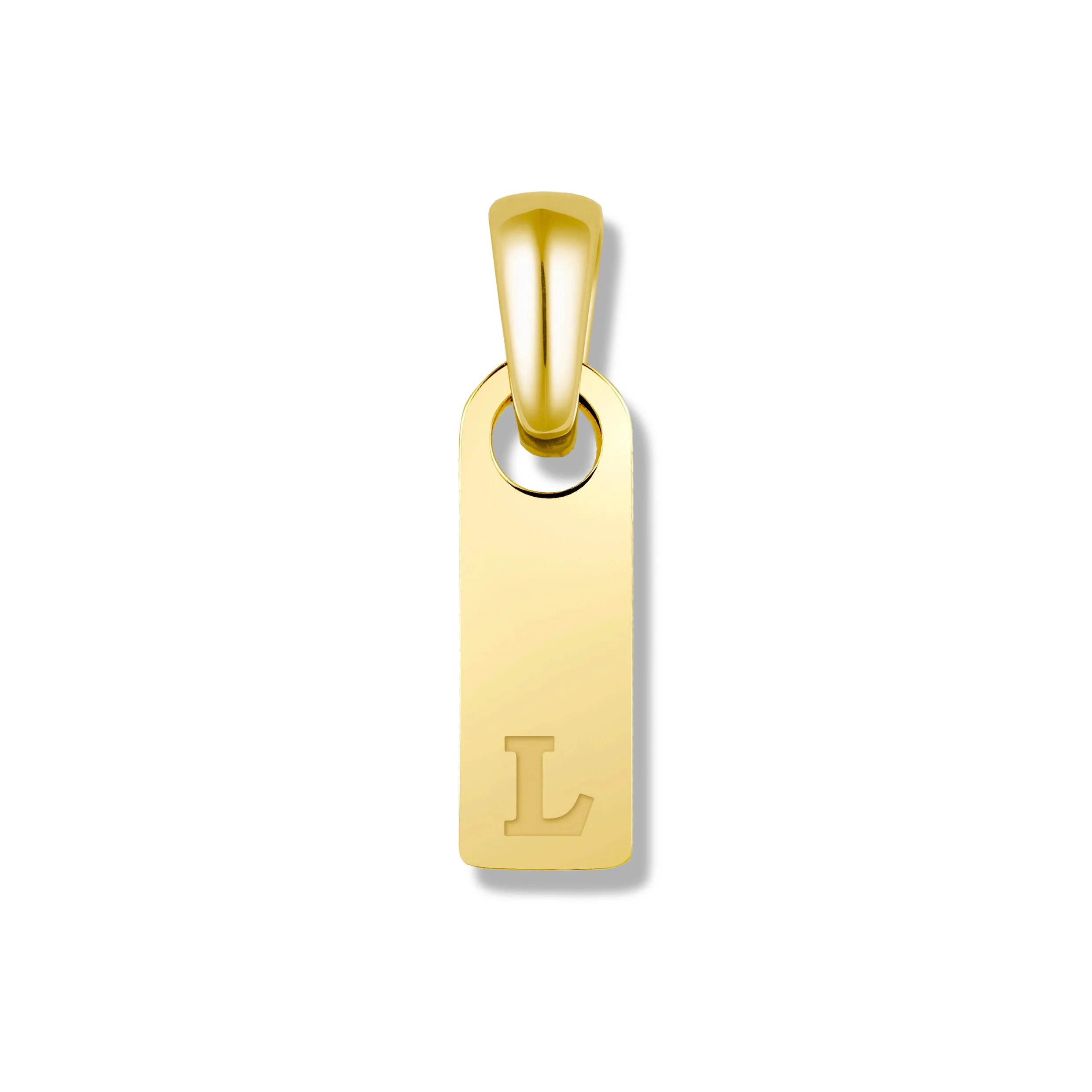 Initial Tag Pendant - 14K Gold - Image 17