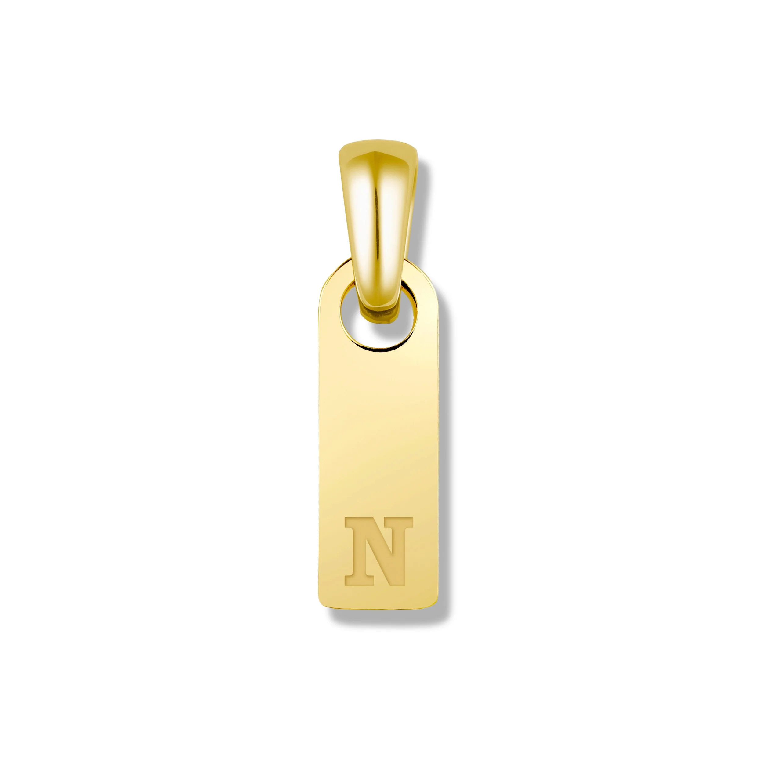 Initial Tag Pendant - 14K Gold - Image 19
