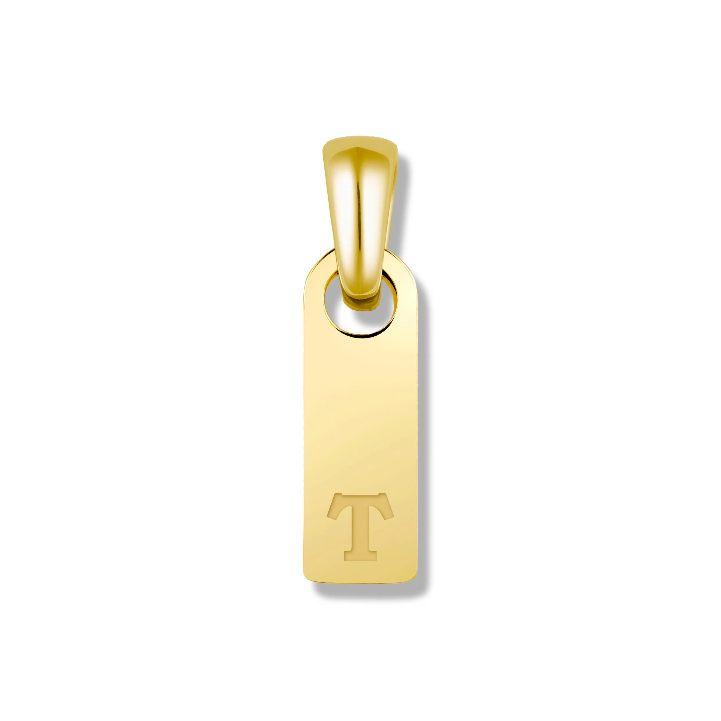 Initial Tag Pendant - 14K Gold - Image 25