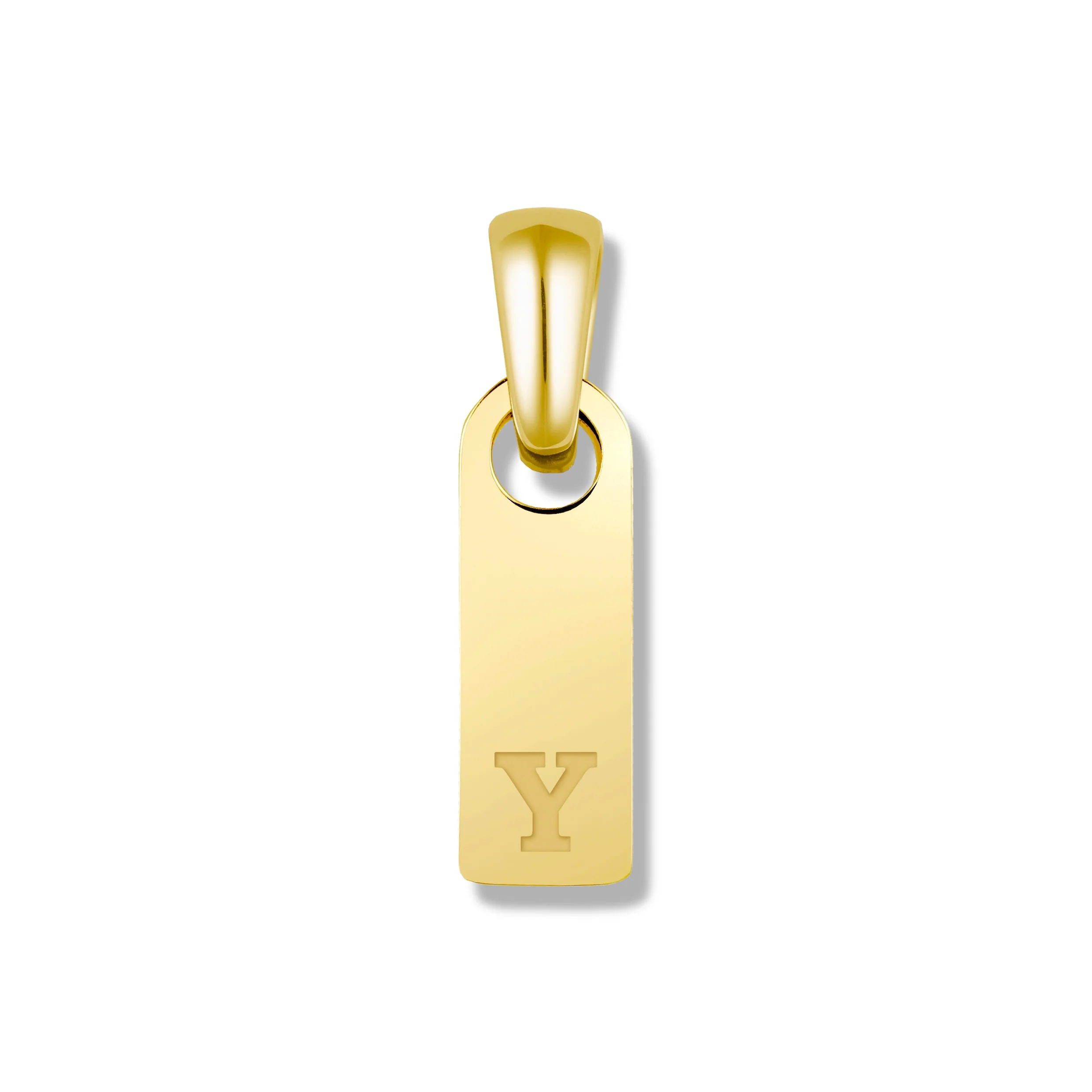 Initial Tag Pendant - 14K Gold - Image 30