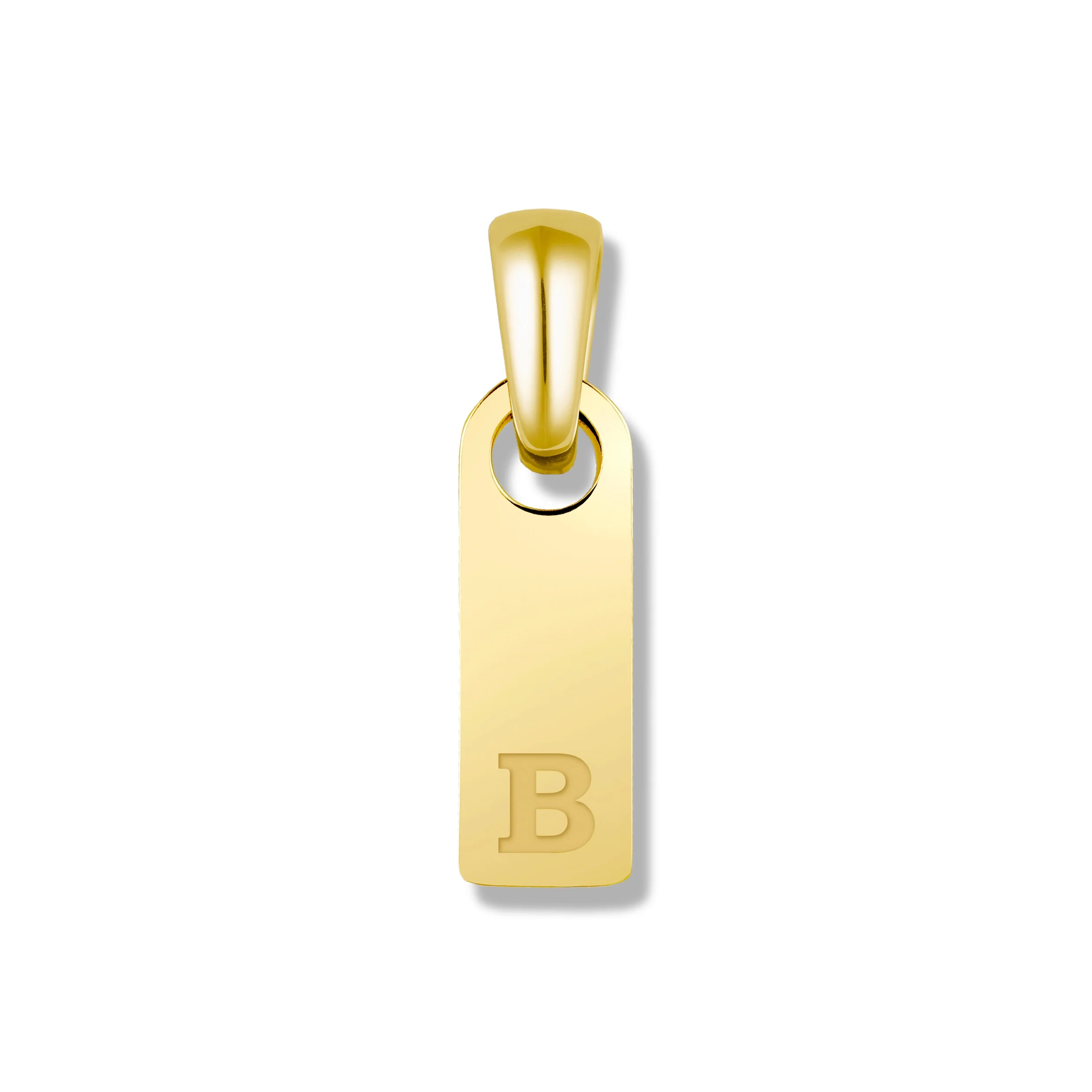 Initial Tag Pendant - 14K Gold - Image 7