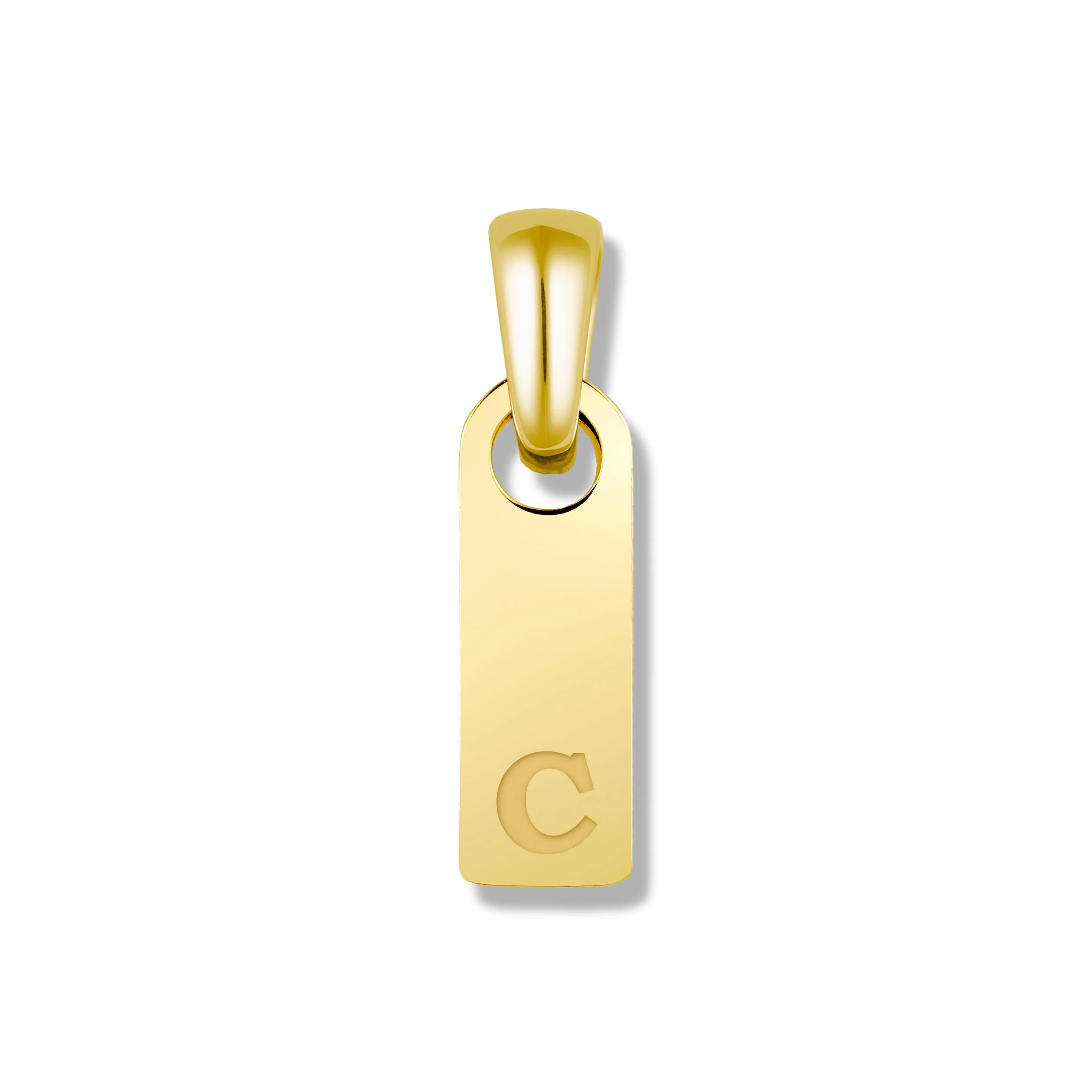Initial Tag Pendant - 14K Gold - Image 8