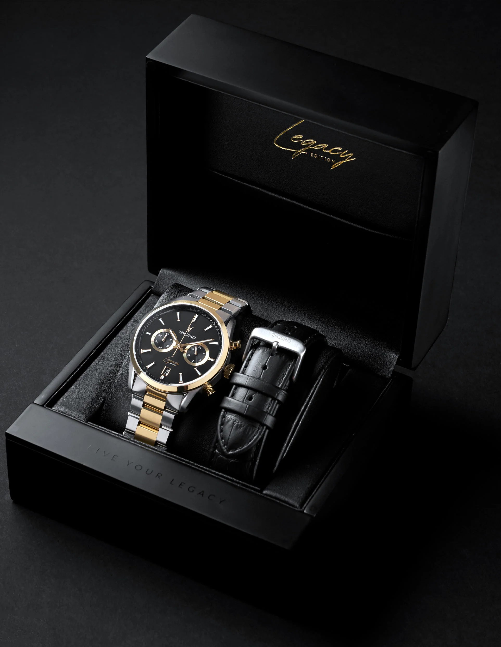 Legacy Chronograph -  Black + Gold - Image 5