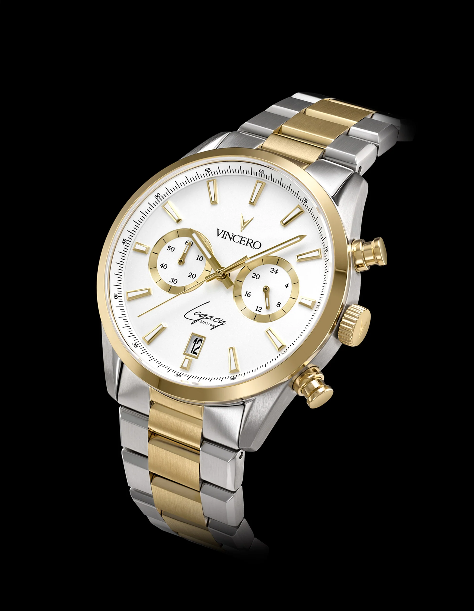 Legacy Chronograph -  White + Gold - Image 2