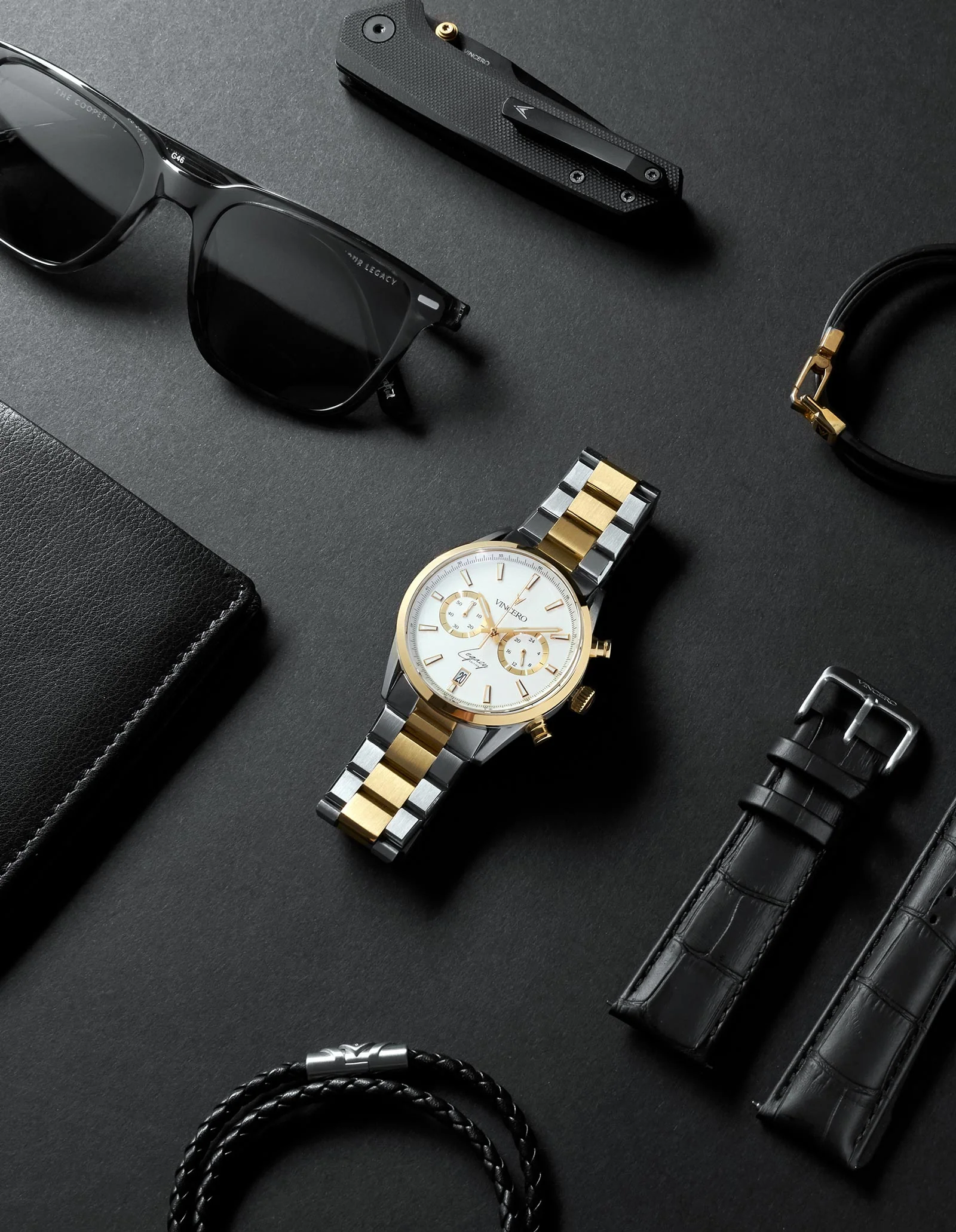 Legacy Chronograph -  White + Gold - Image 3