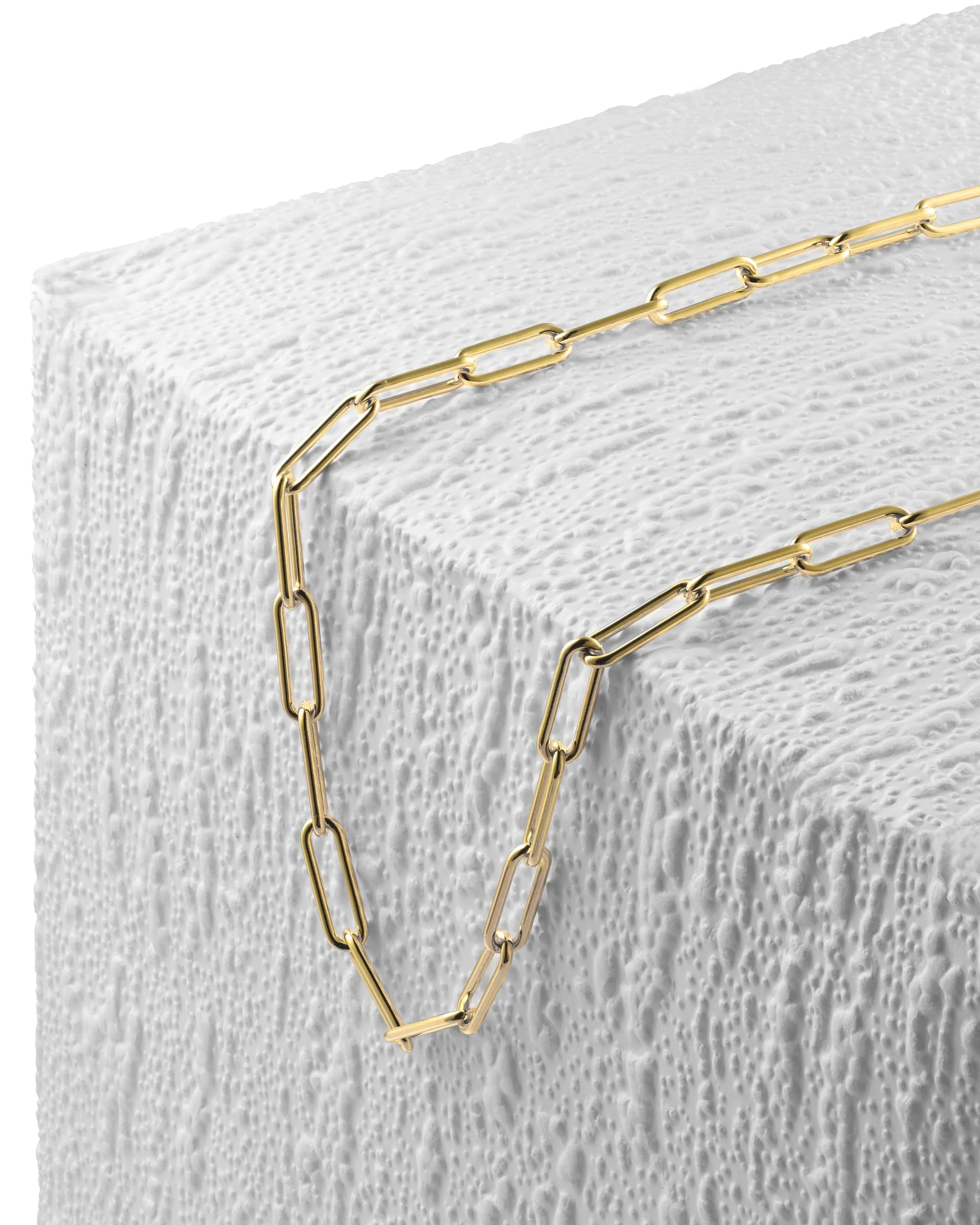 Paperclip Chain Necklace - Gold - Image 3