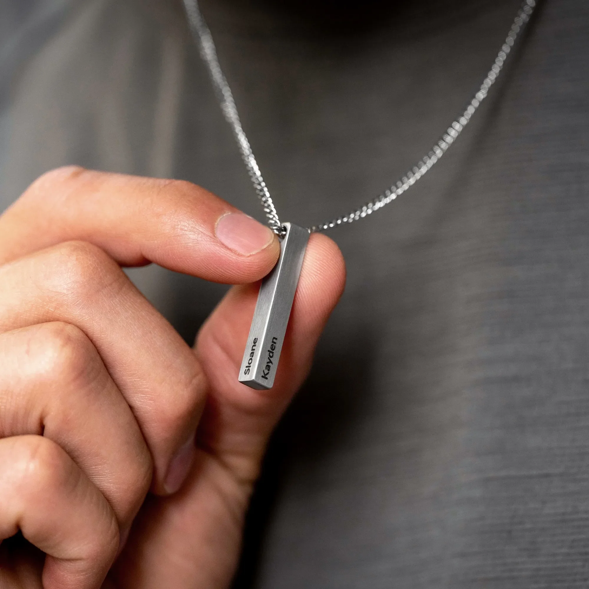 Pillar Pendant - Silver - Image 4