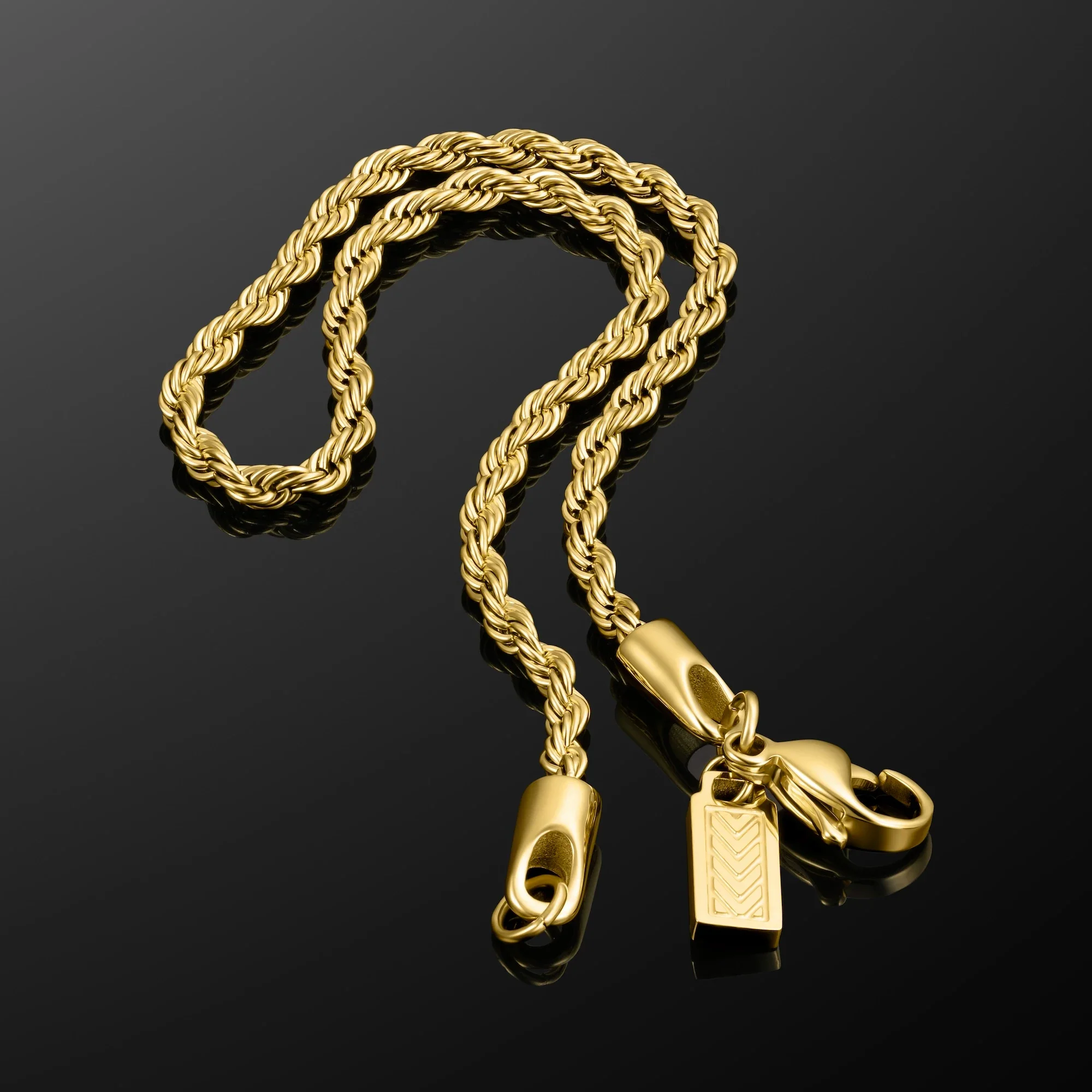 Rope Chain Bracelet, 2.5MM - 14K Gold - Image 10