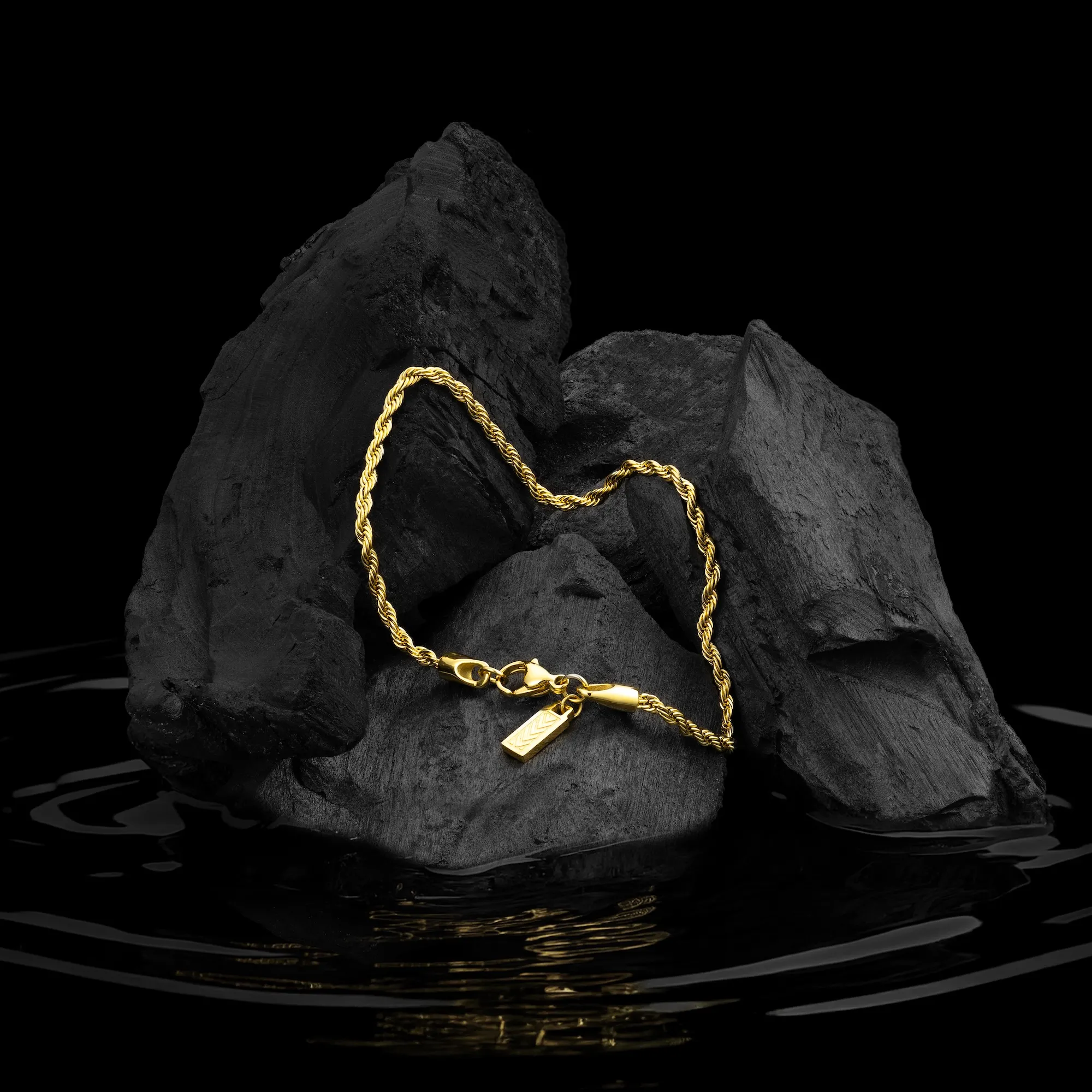 Rope Chain Bracelet, 2.5MM - 14K Gold - Image 11