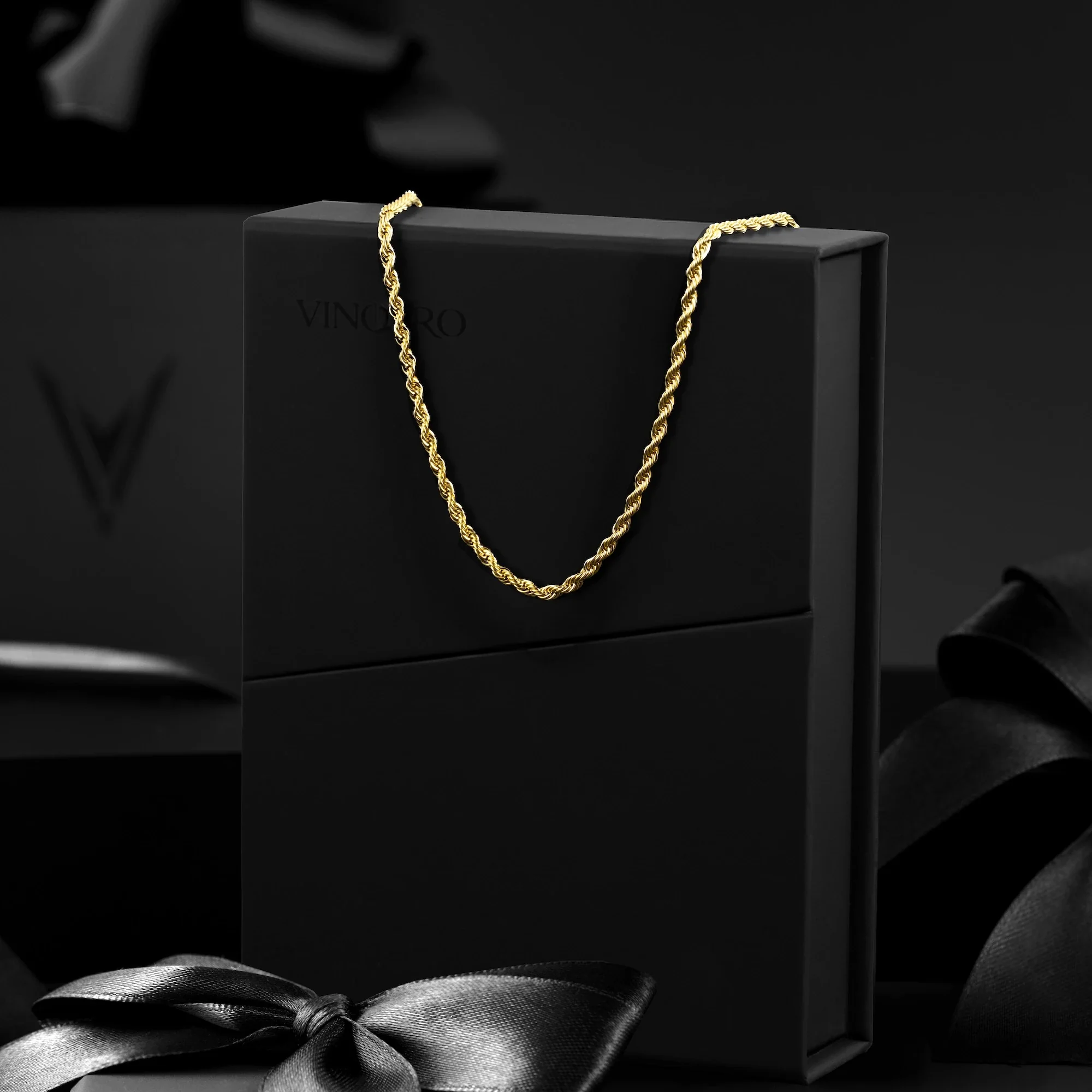 Rope Chain Necklace, 2.5MM - 14K Gold - Image 2