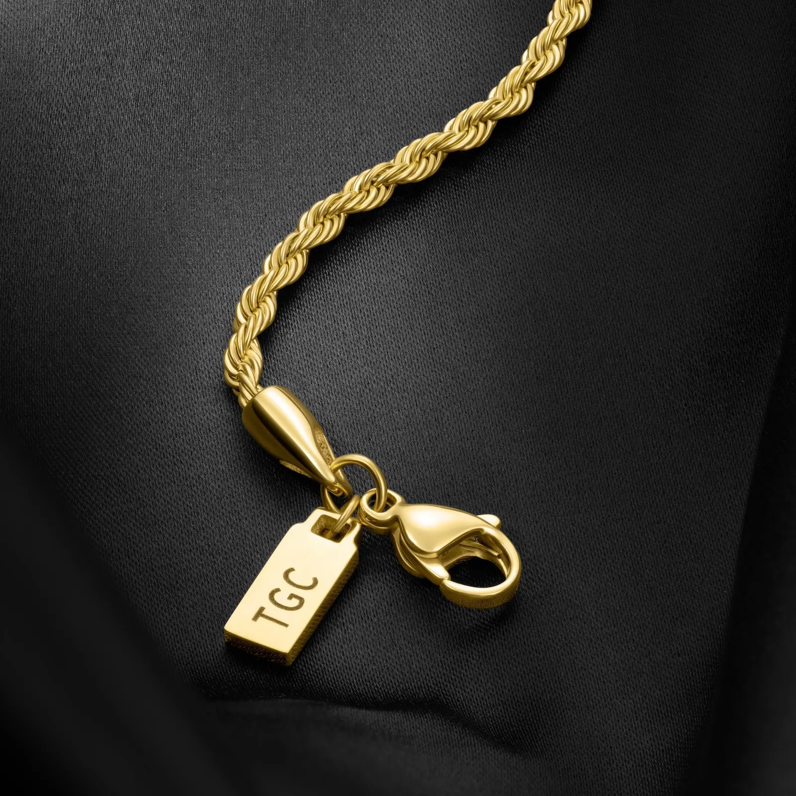 Rope Chain Necklace, 2.5MM - 14K Gold - Image 4