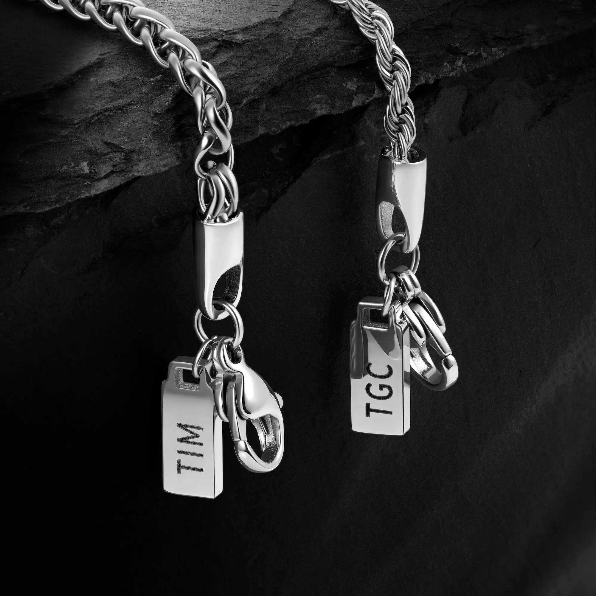 Rope Chain Bracelet, 2.5MM - Silver - Image 5