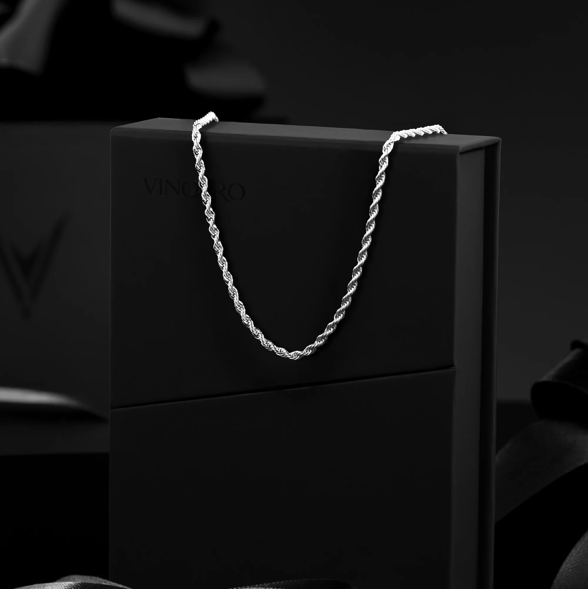 Rope Chain Necklace, 2.5MM - Silver - Image 5