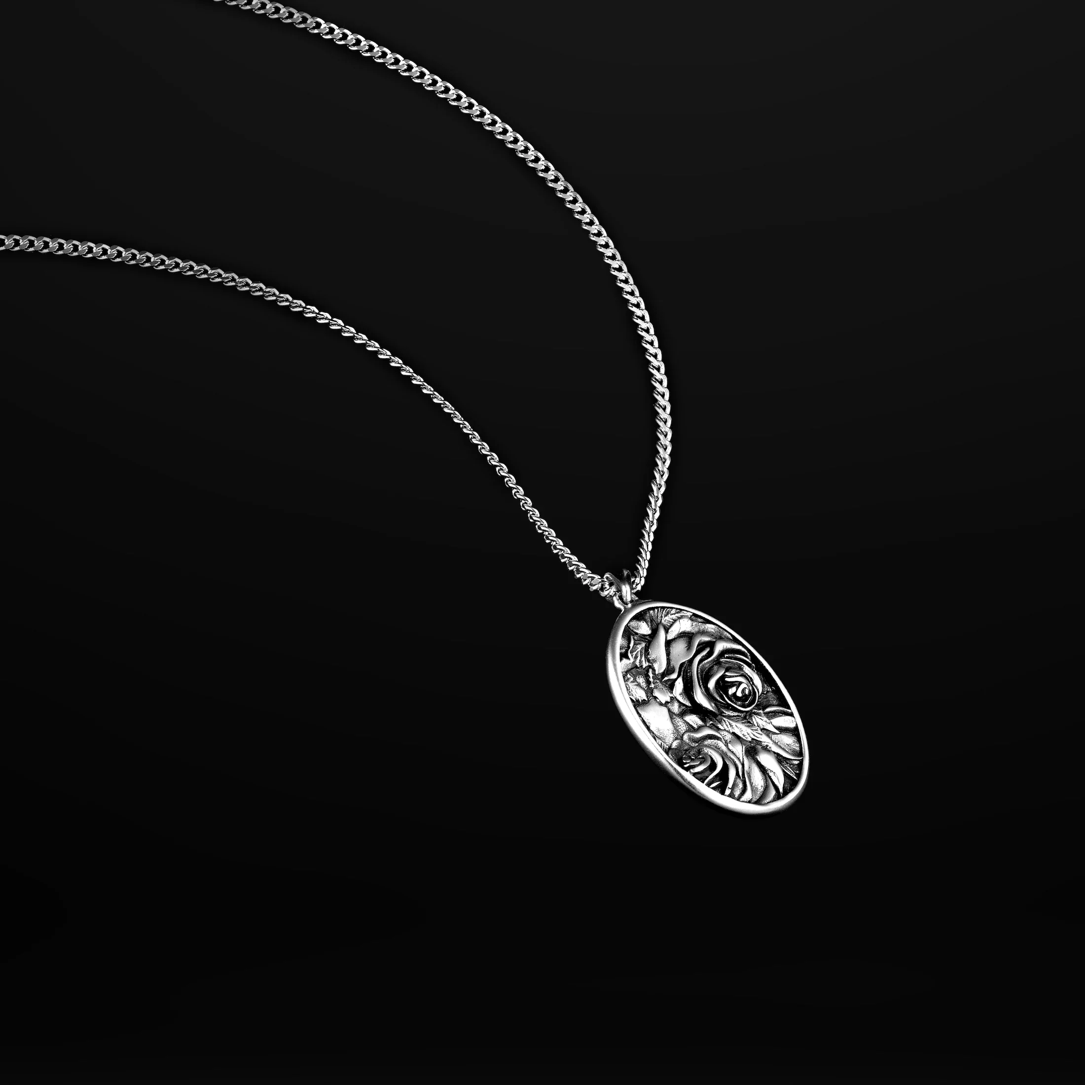 Rose Amulet - Sterling Silver - Image 2