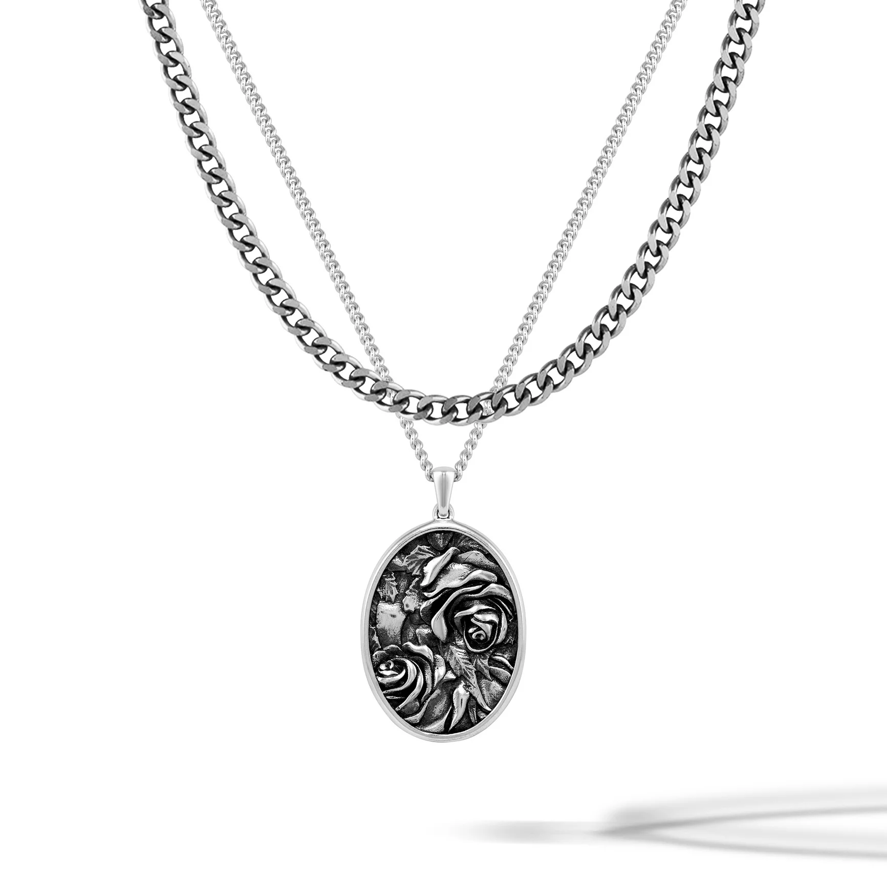 Rose Amulet Set - Sterling Silver Set