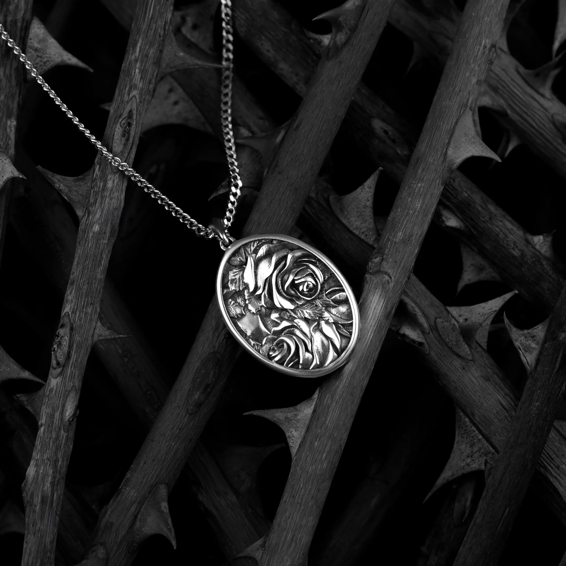 Rose Amulet - Sterling Silver - Image 4