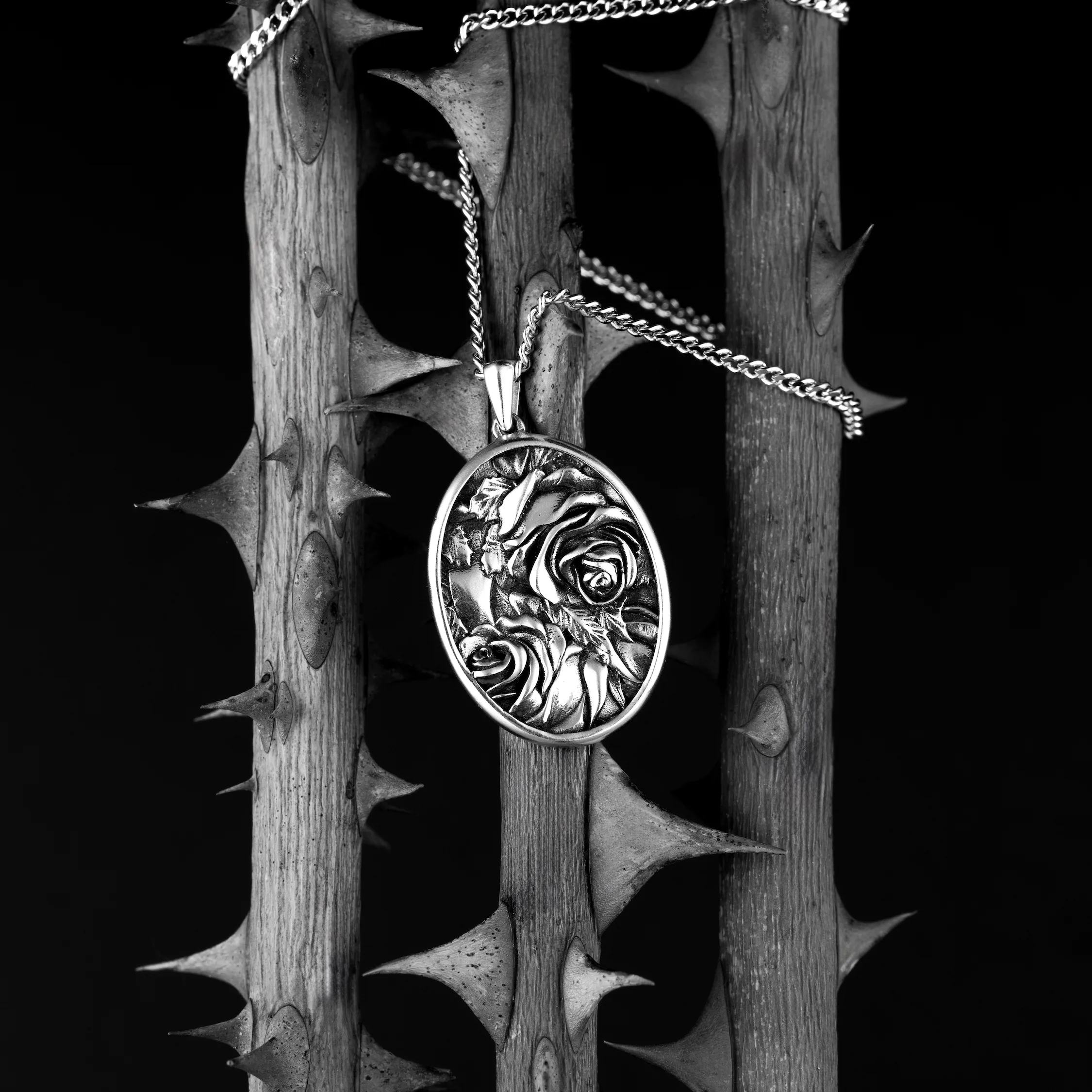 Rose Amulet - Sterling Silver - Image 8