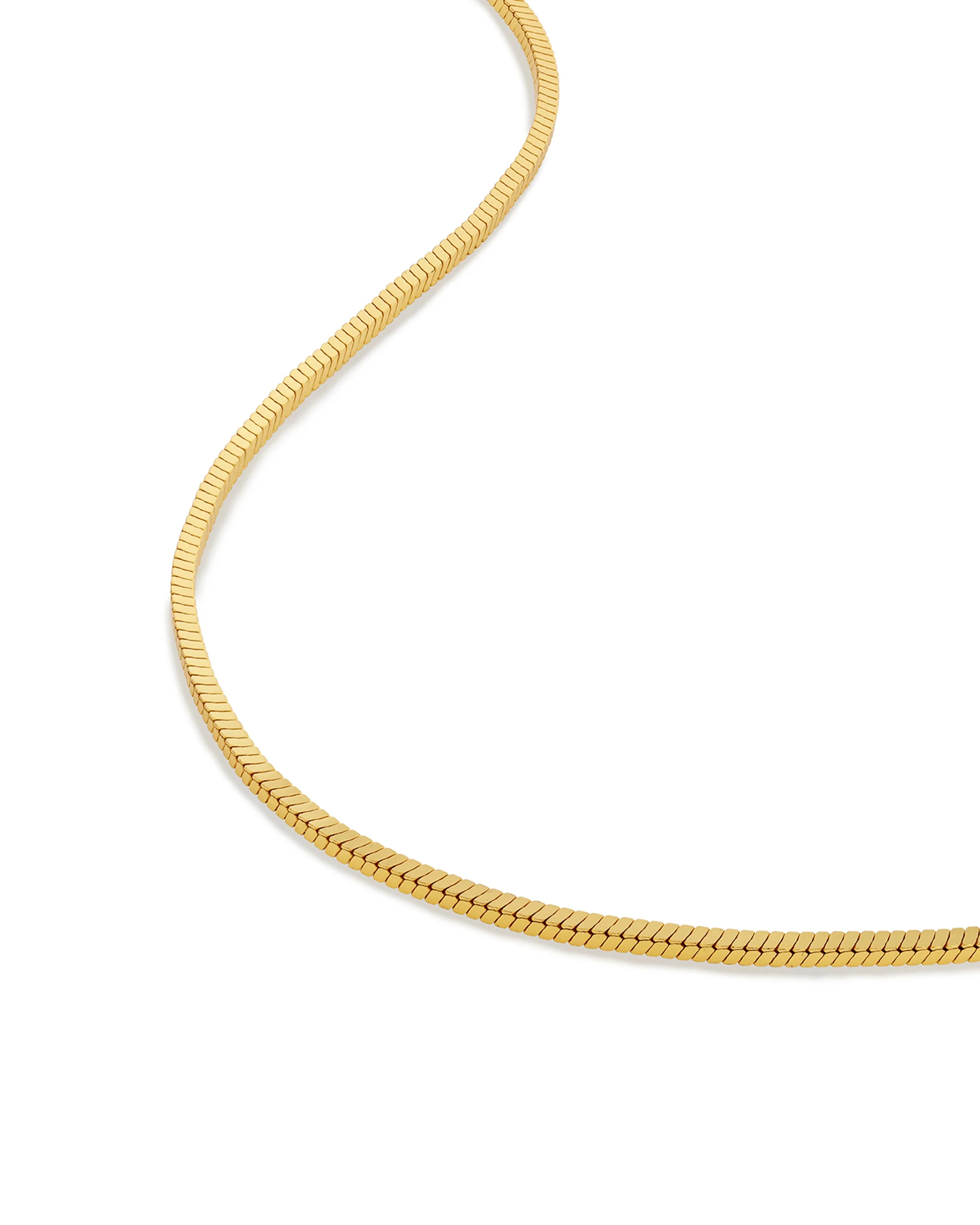 Snake Chain Necklace - Gold - Image 4