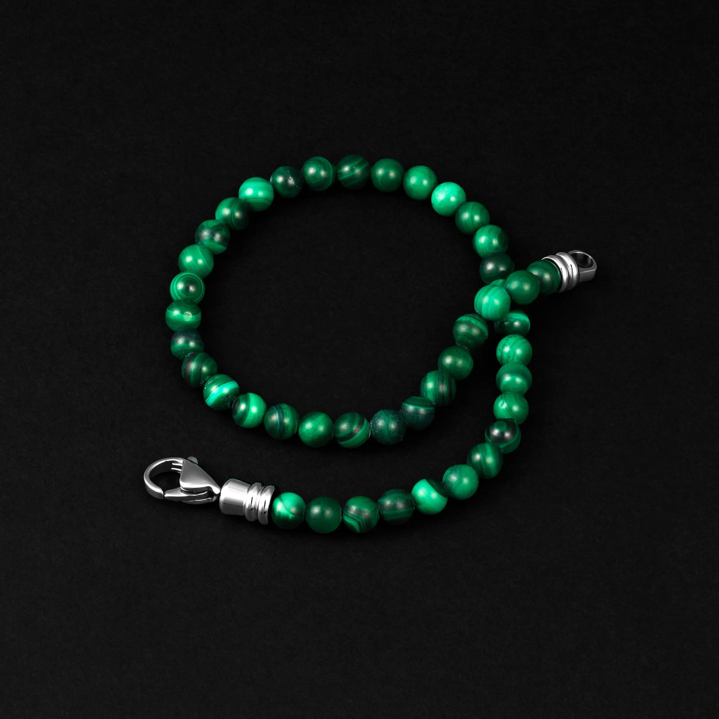 Spiritual Bead Bracelet, 4MM - Malachite - Image 6