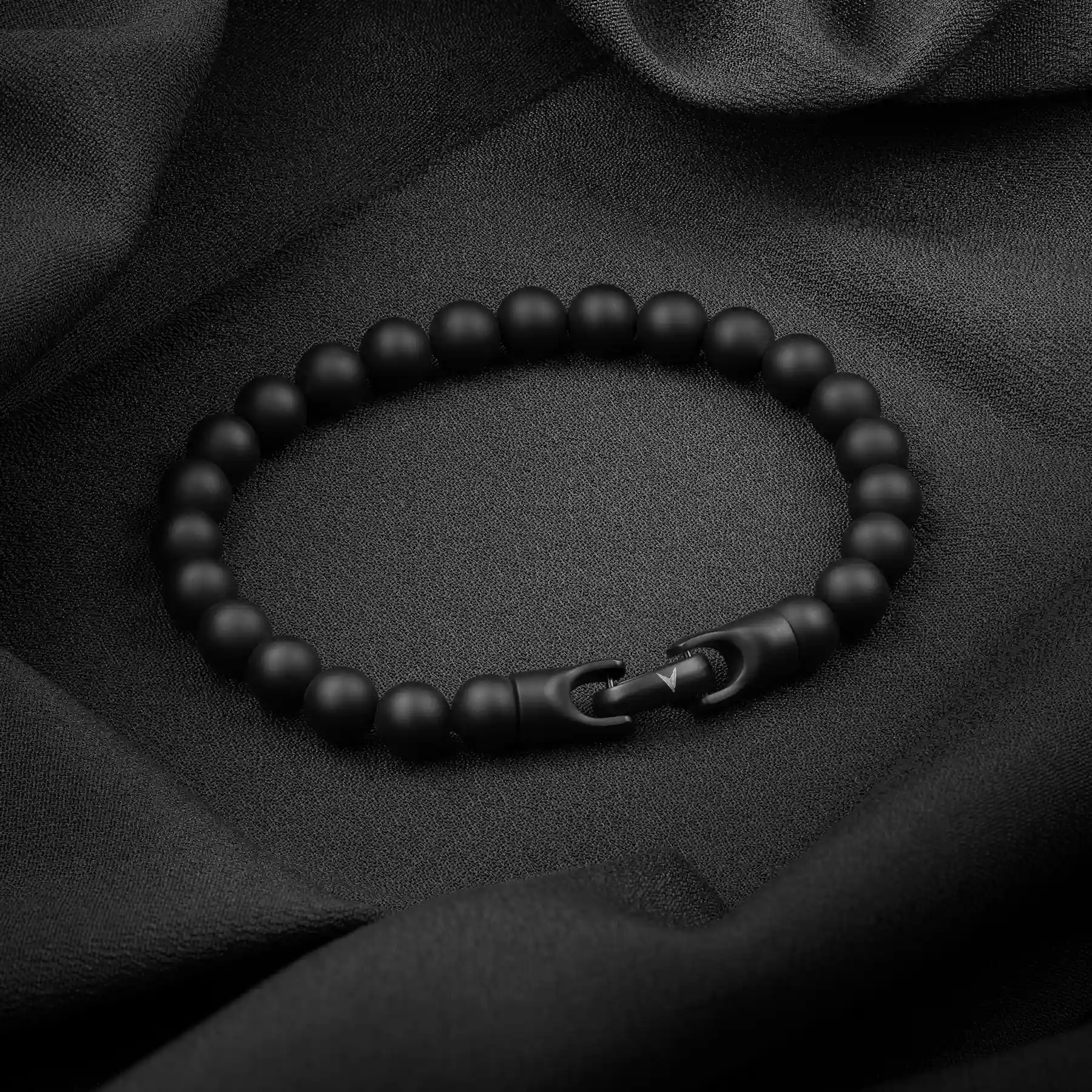 Spiritual Bead Bracelet, 8MM - Black Onyx - Image 4