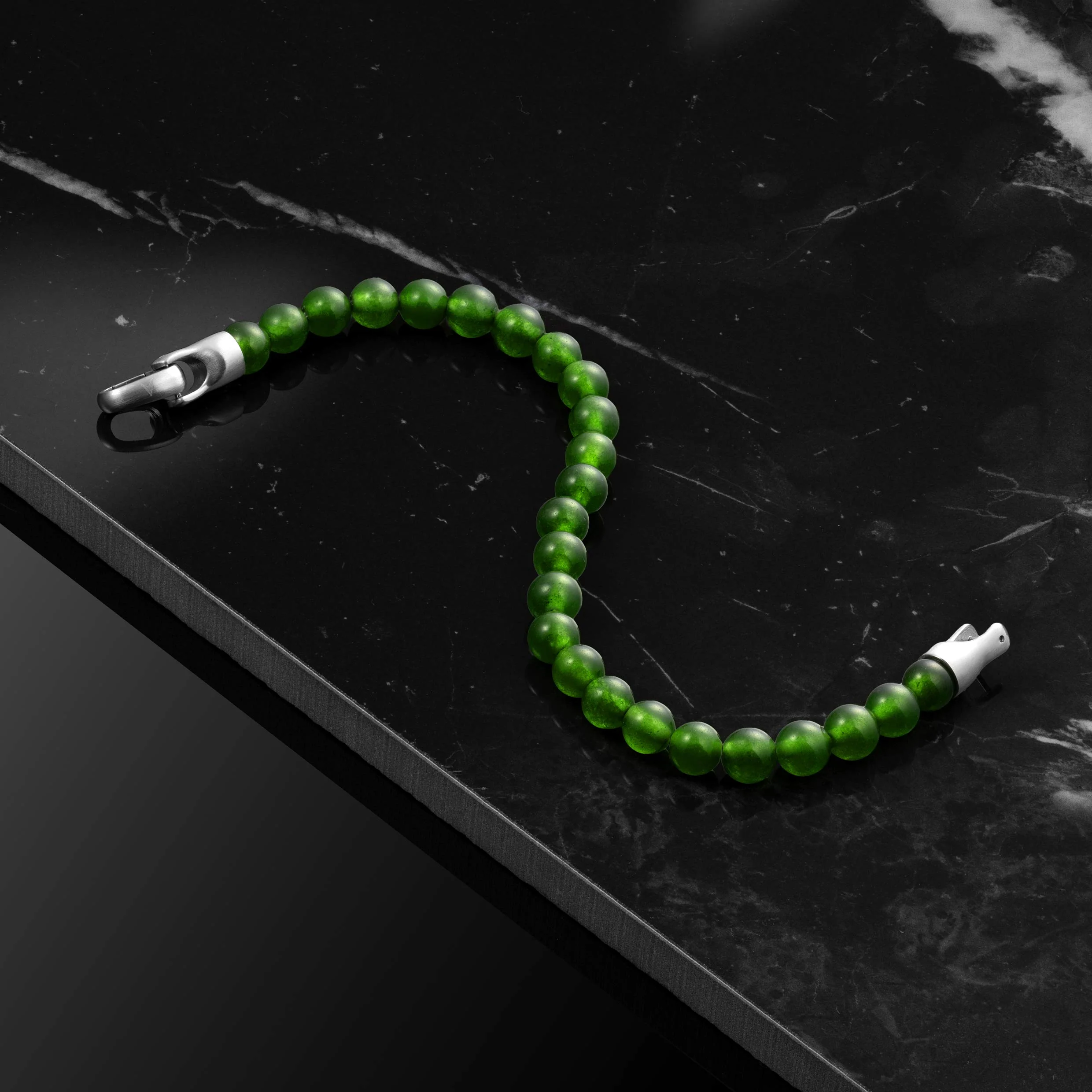 Spiritual Bead Bracelet, 8MM - Green Onyx - Image 3