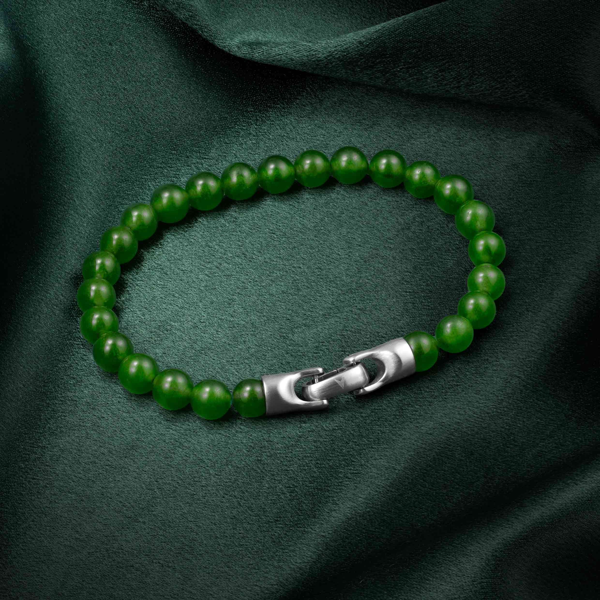 Spiritual Bead Bracelet, 8MM - Green Onyx - Image 4