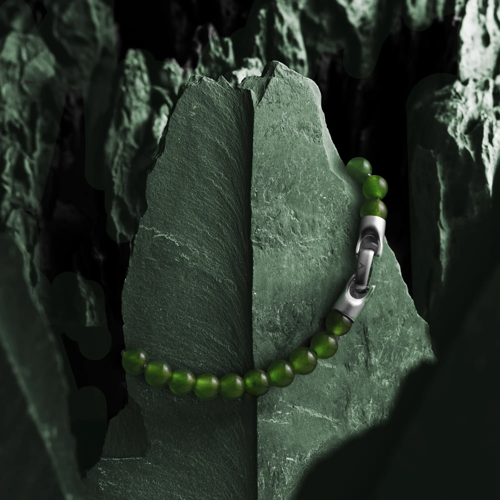 Spiritual Bead Bracelet, 8MM - Green Onyx - Image 5