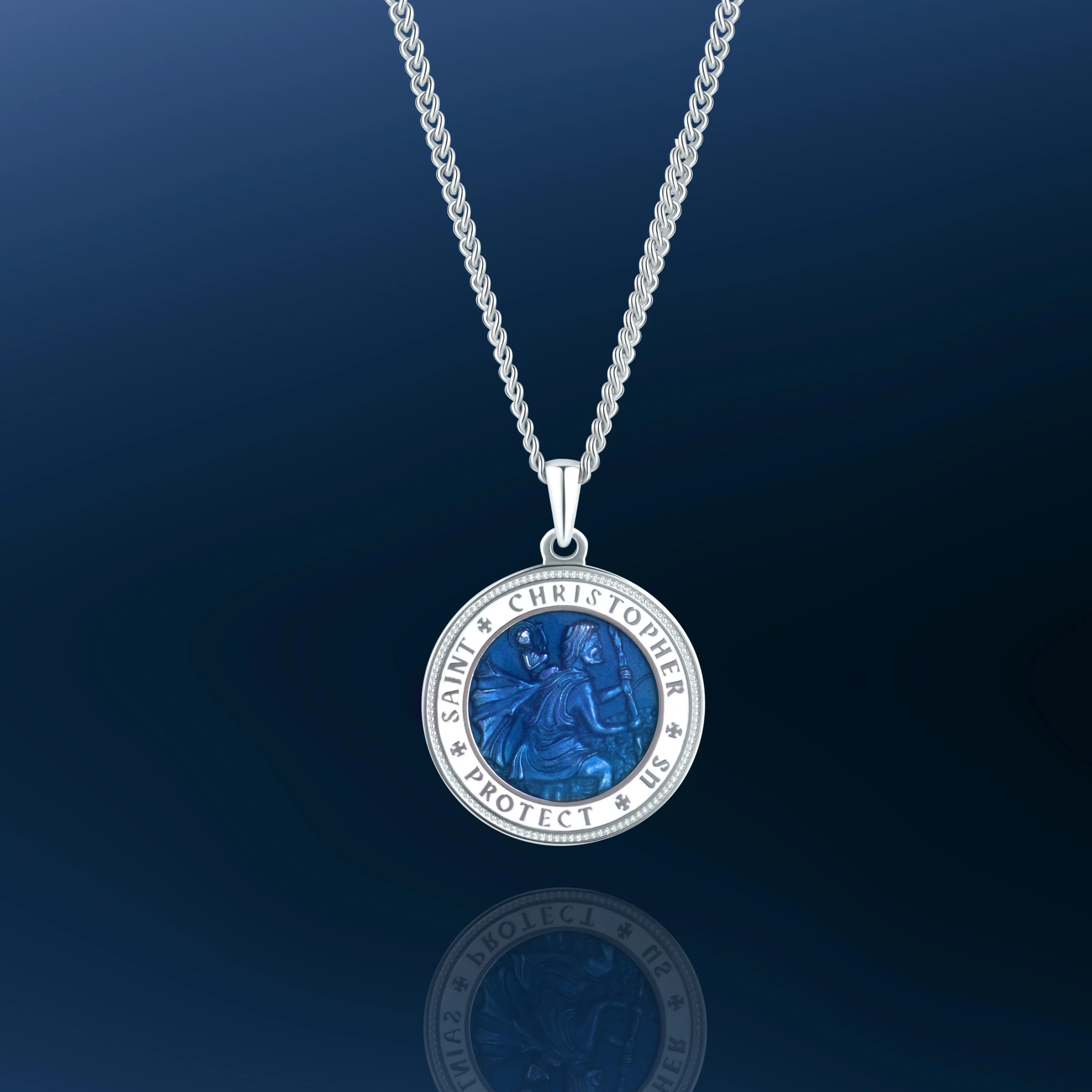 St. Christopher Pendant - Sapphire Blue - Image 11