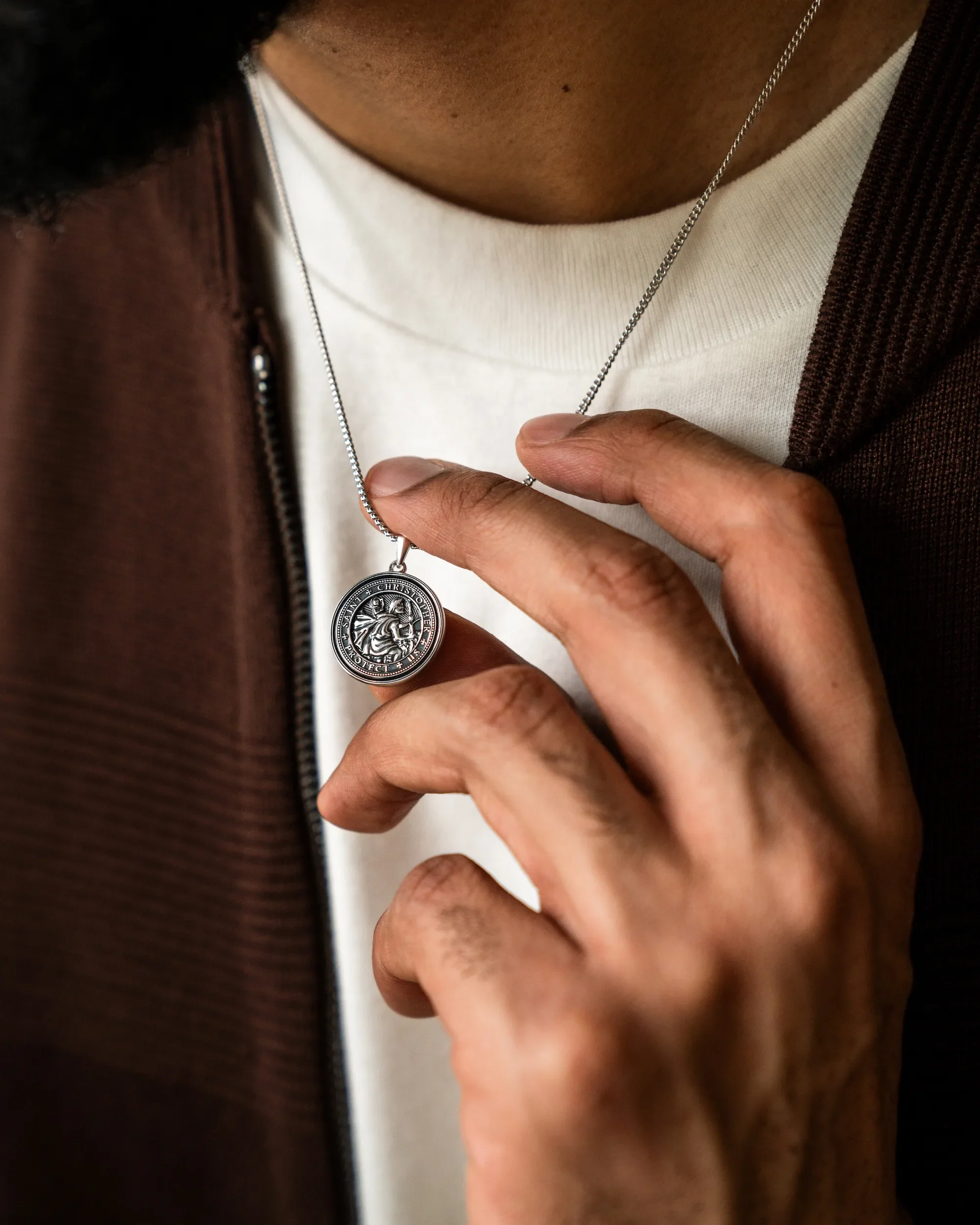 St. Christopher Pendant - Sterling Silver - Image 4
