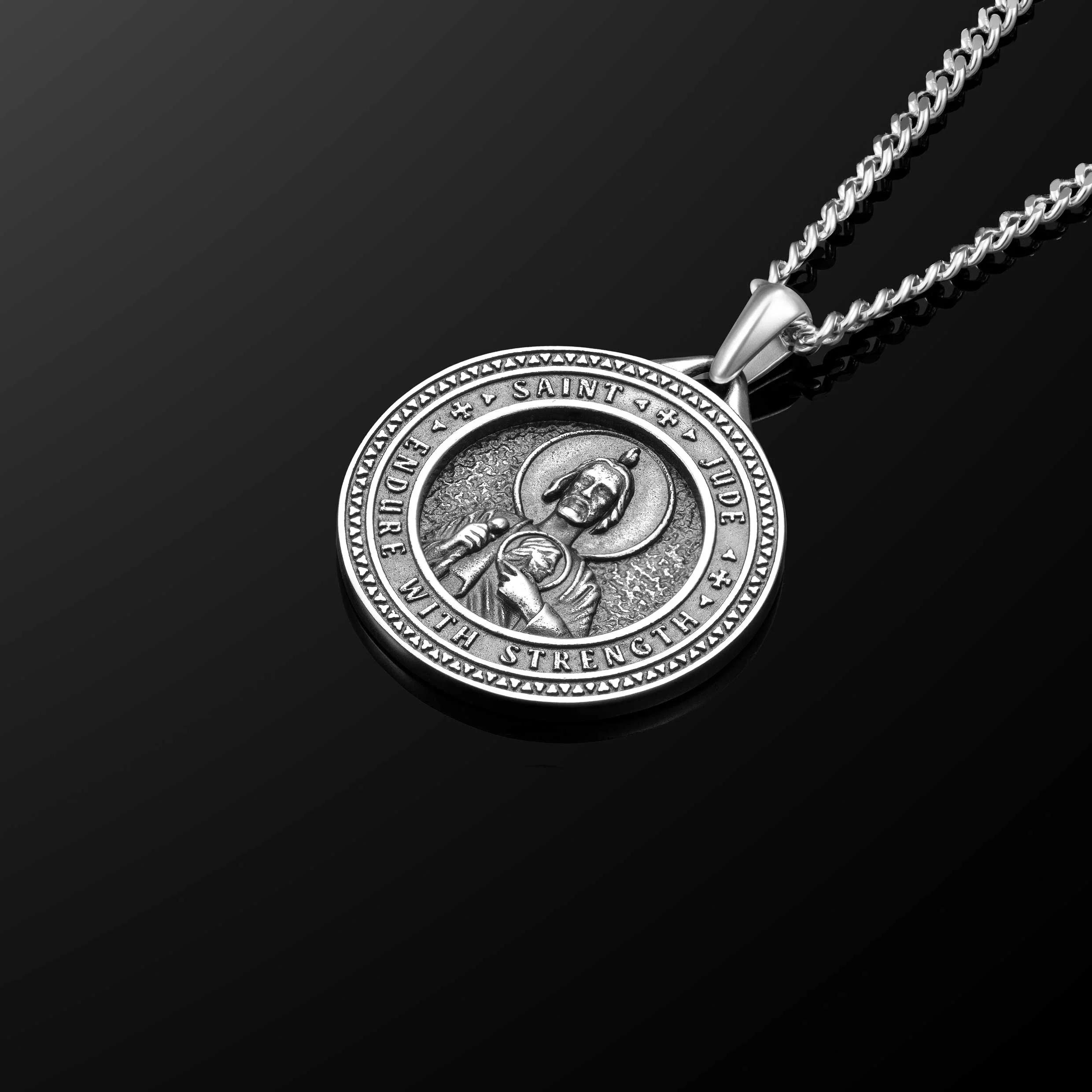 St. Jude Pendant - Sterling Silver - Image 3