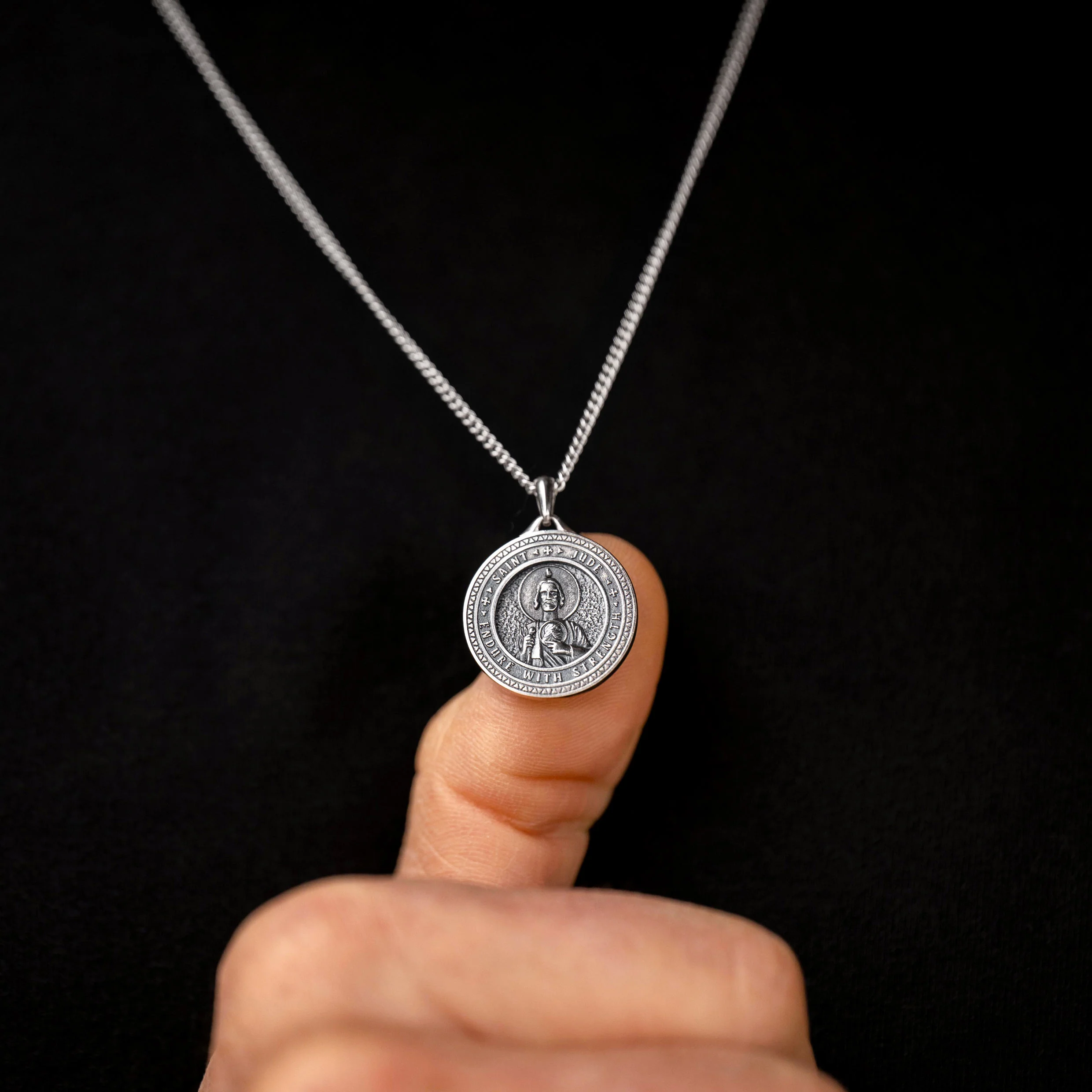 St. Jude Pendant - Sterling Silver - Image 6