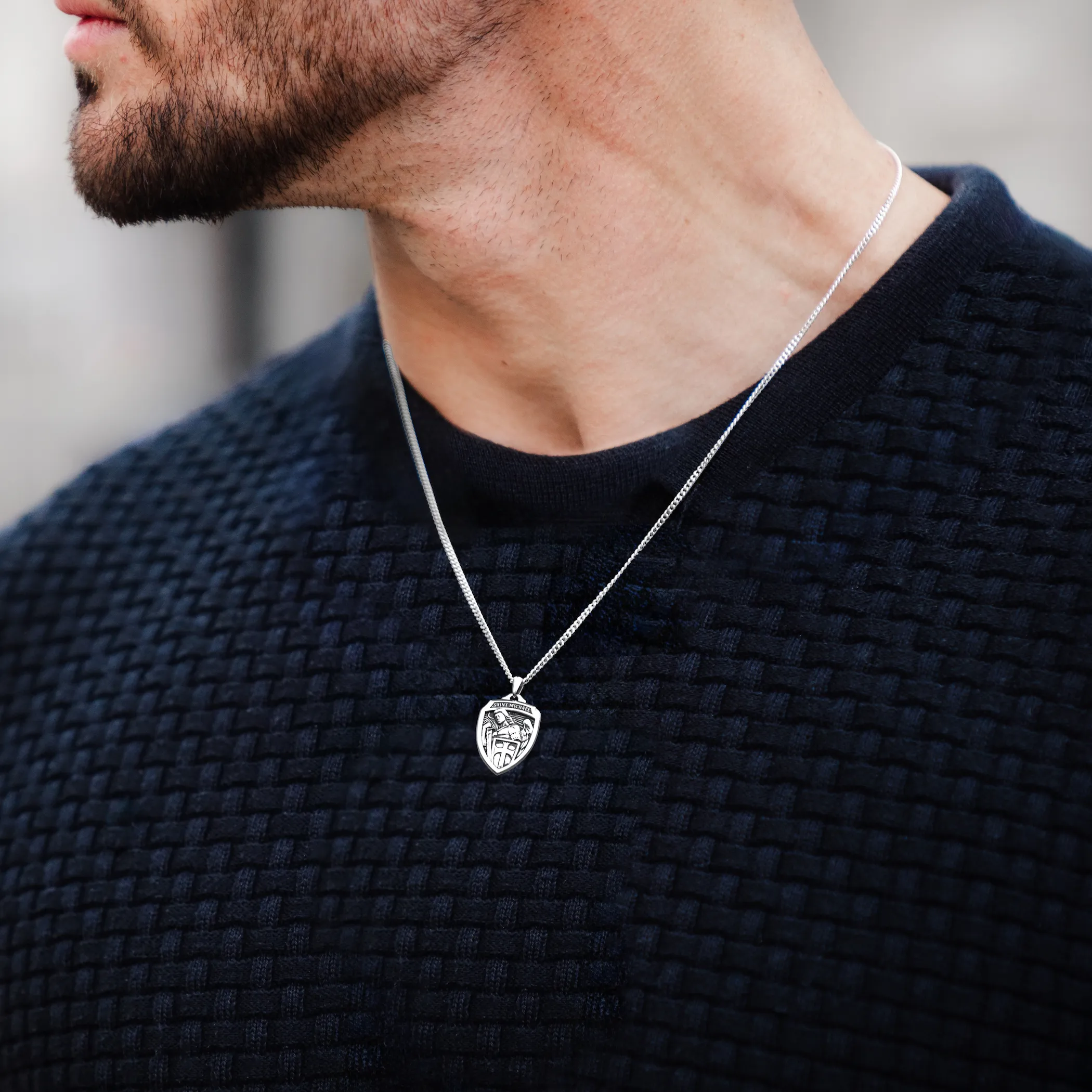 St. Michael Amulet - Sterling Silver - Image 4