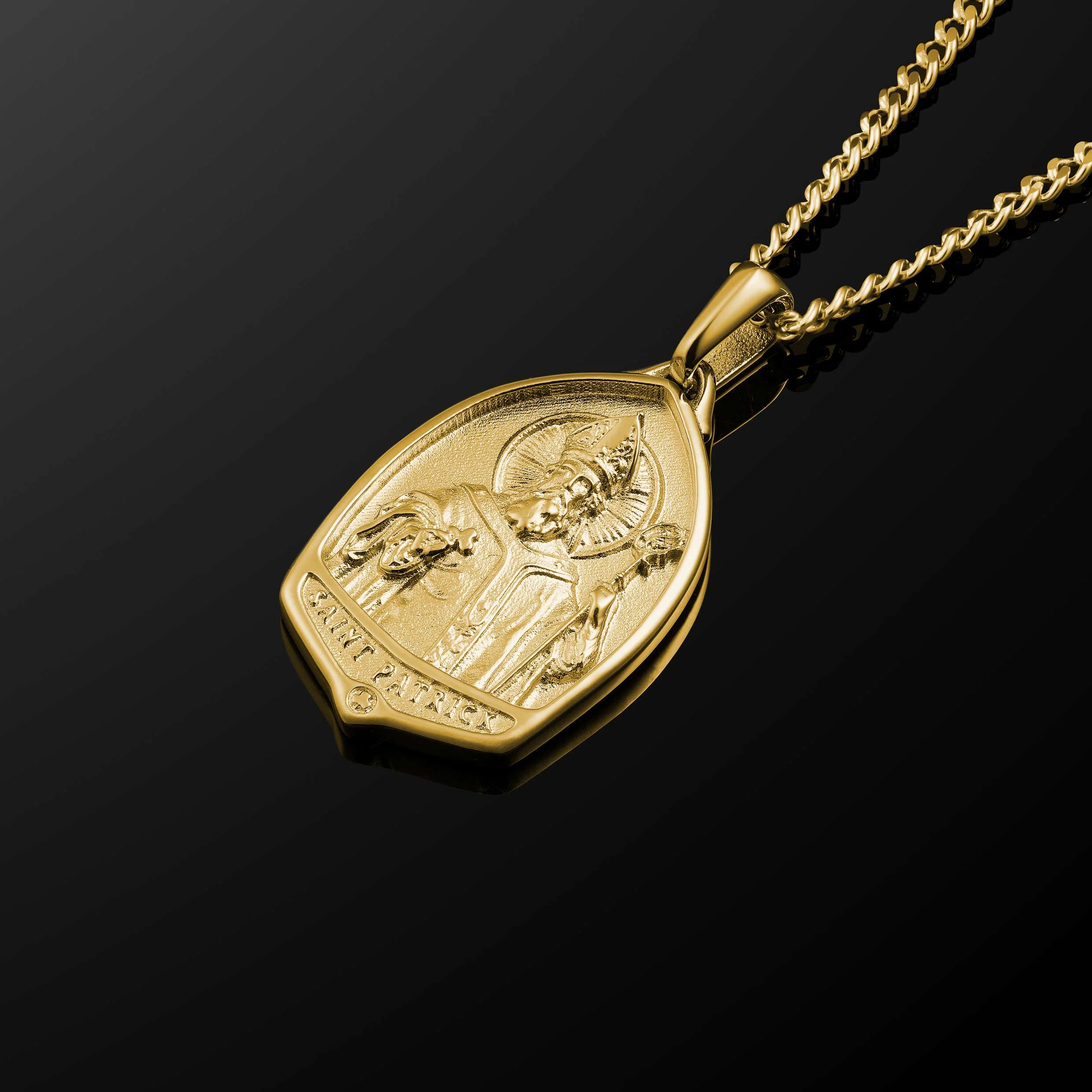 St. Patrick Pendant - 14K Gold - Image 2