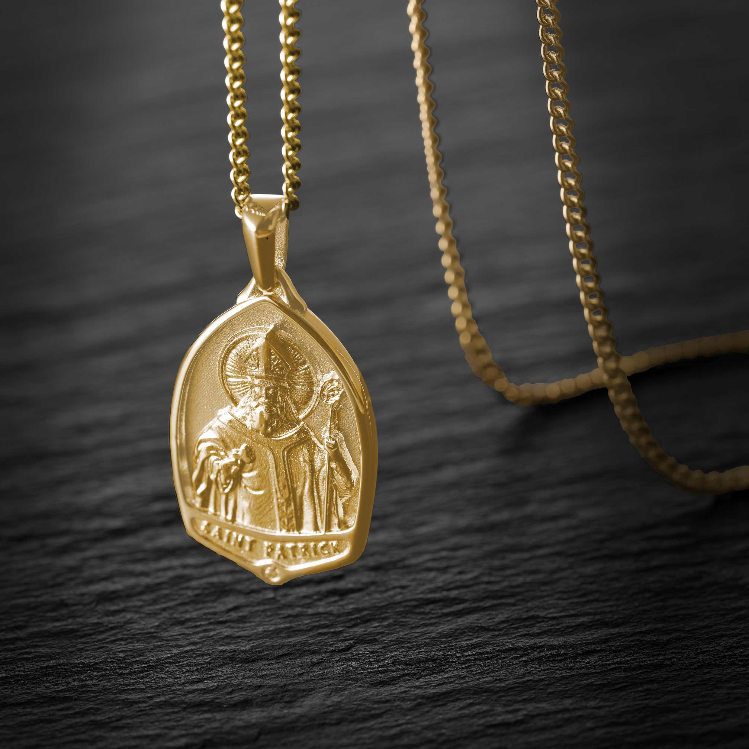 St. Patrick Pendant - 14K Gold - Image 5