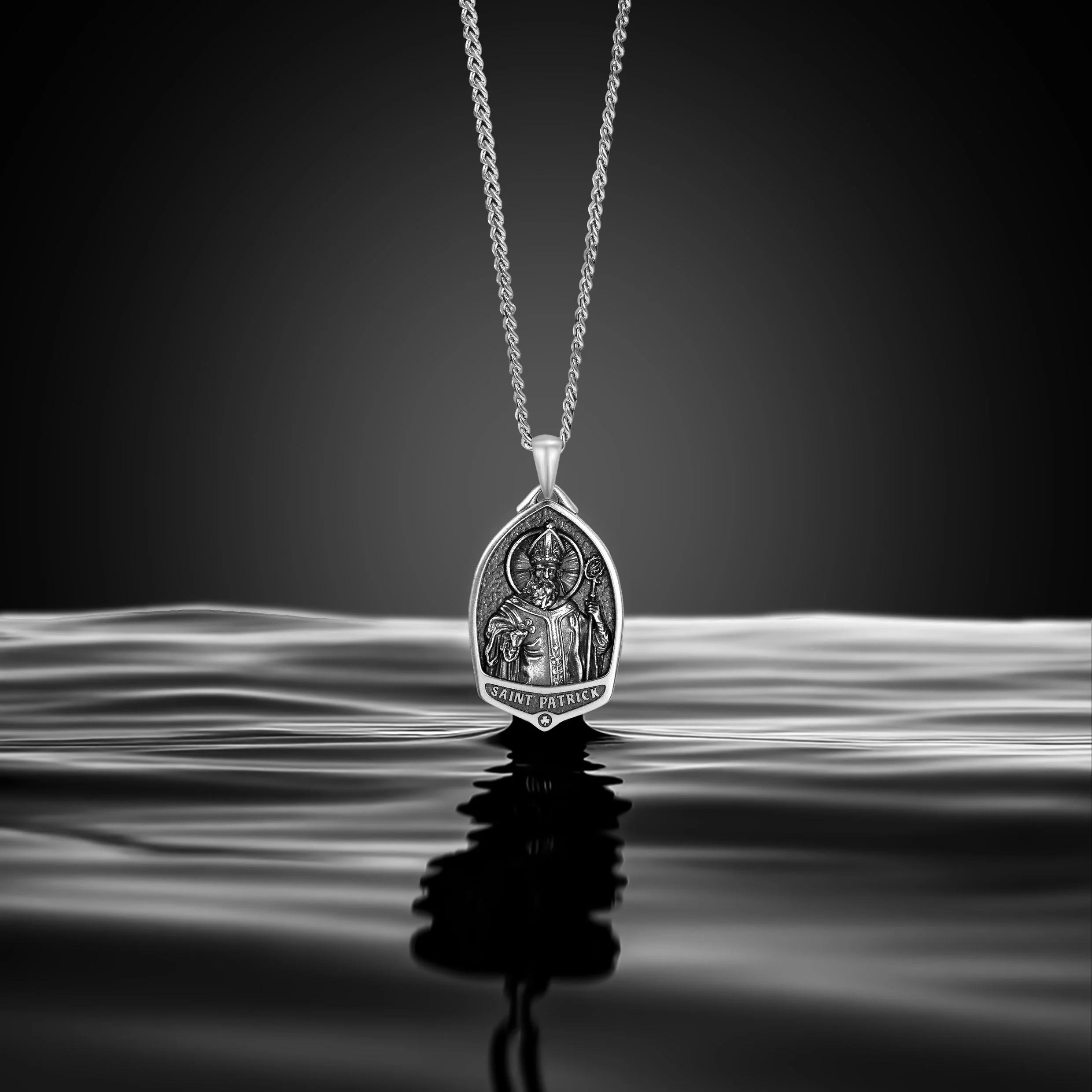 St. Patrick Pendant - Sterling Silver - Image 3
