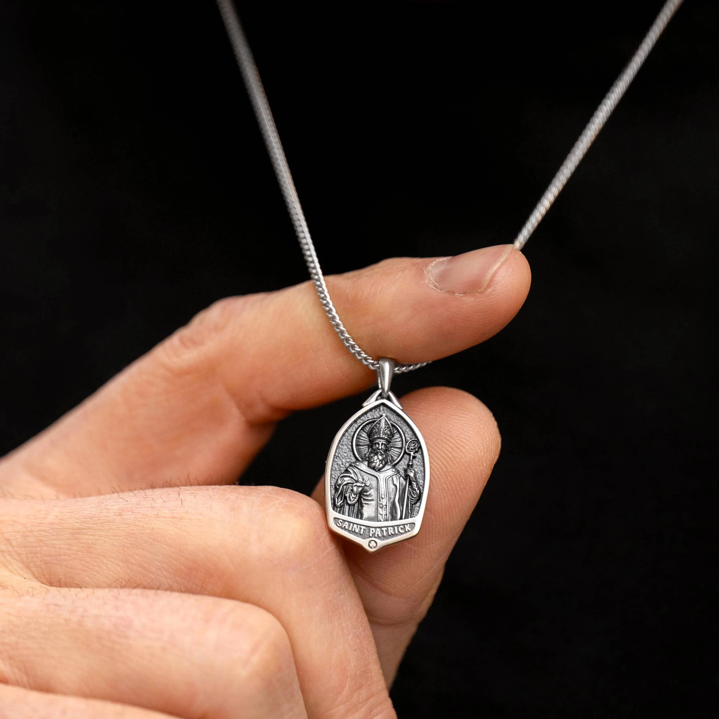 St. Patrick Pendant - Sterling Silver - Image 6