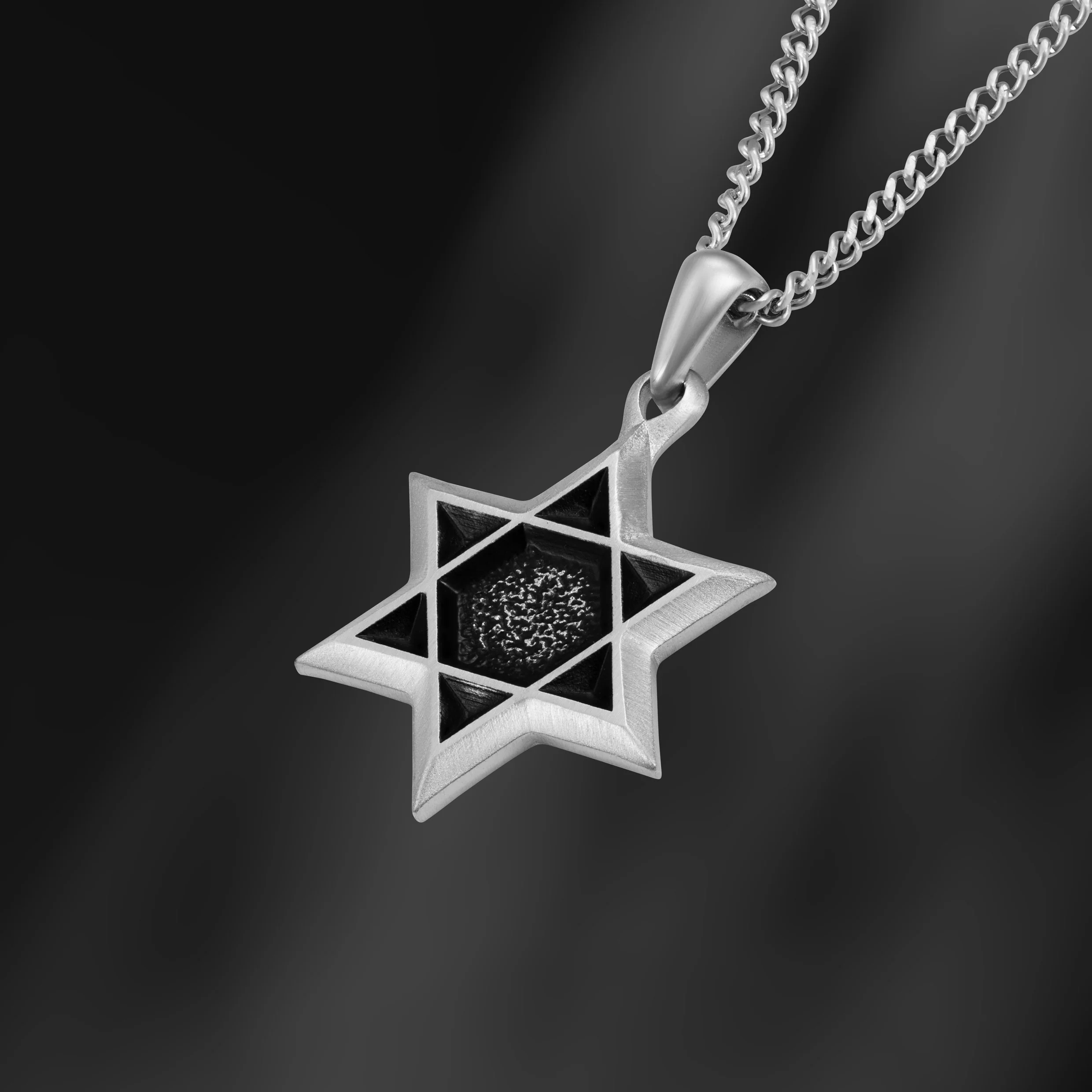 Star Of David Pendant - Silver - Image 2