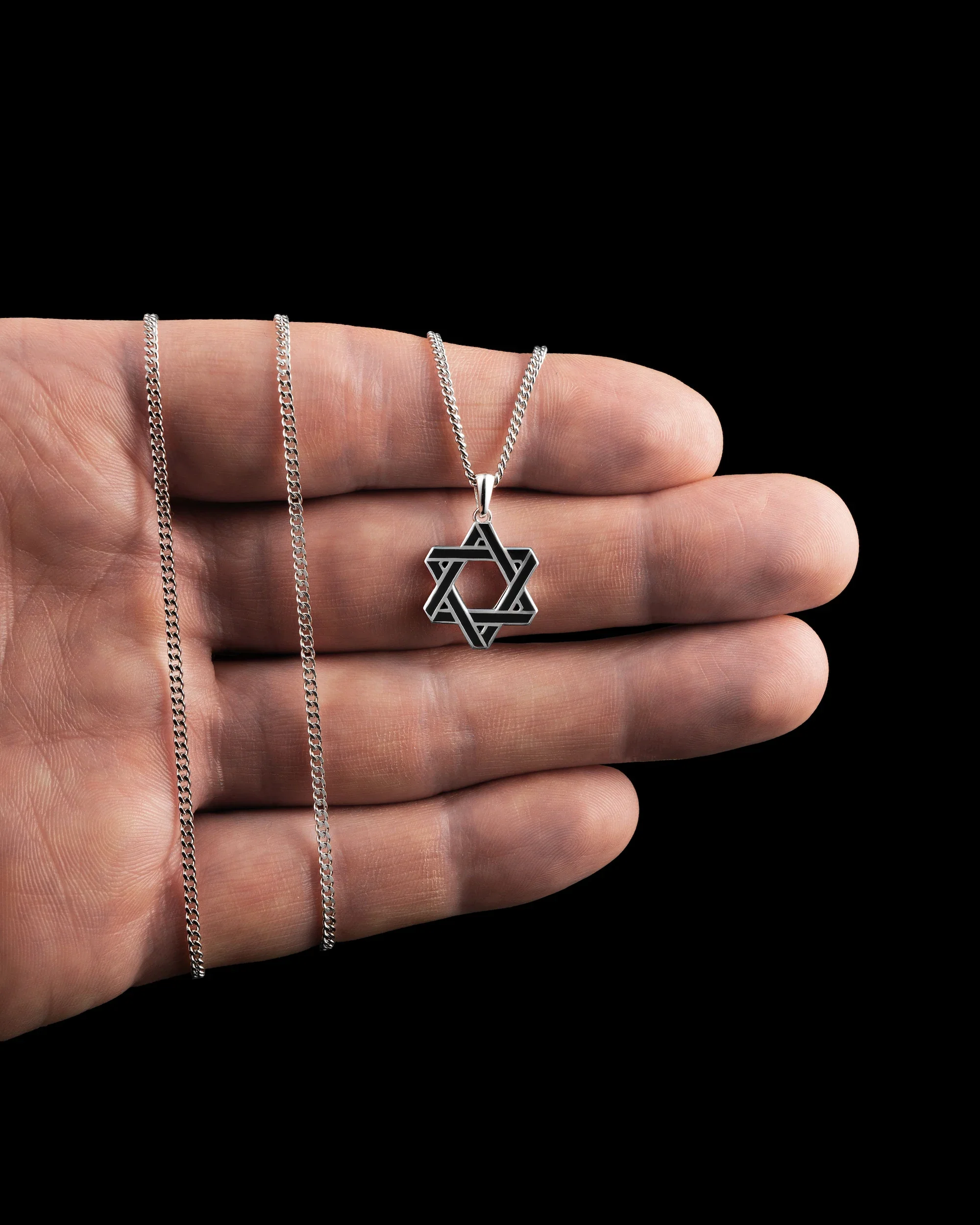 Star Of David Pendant - Black Onyx - Image 5