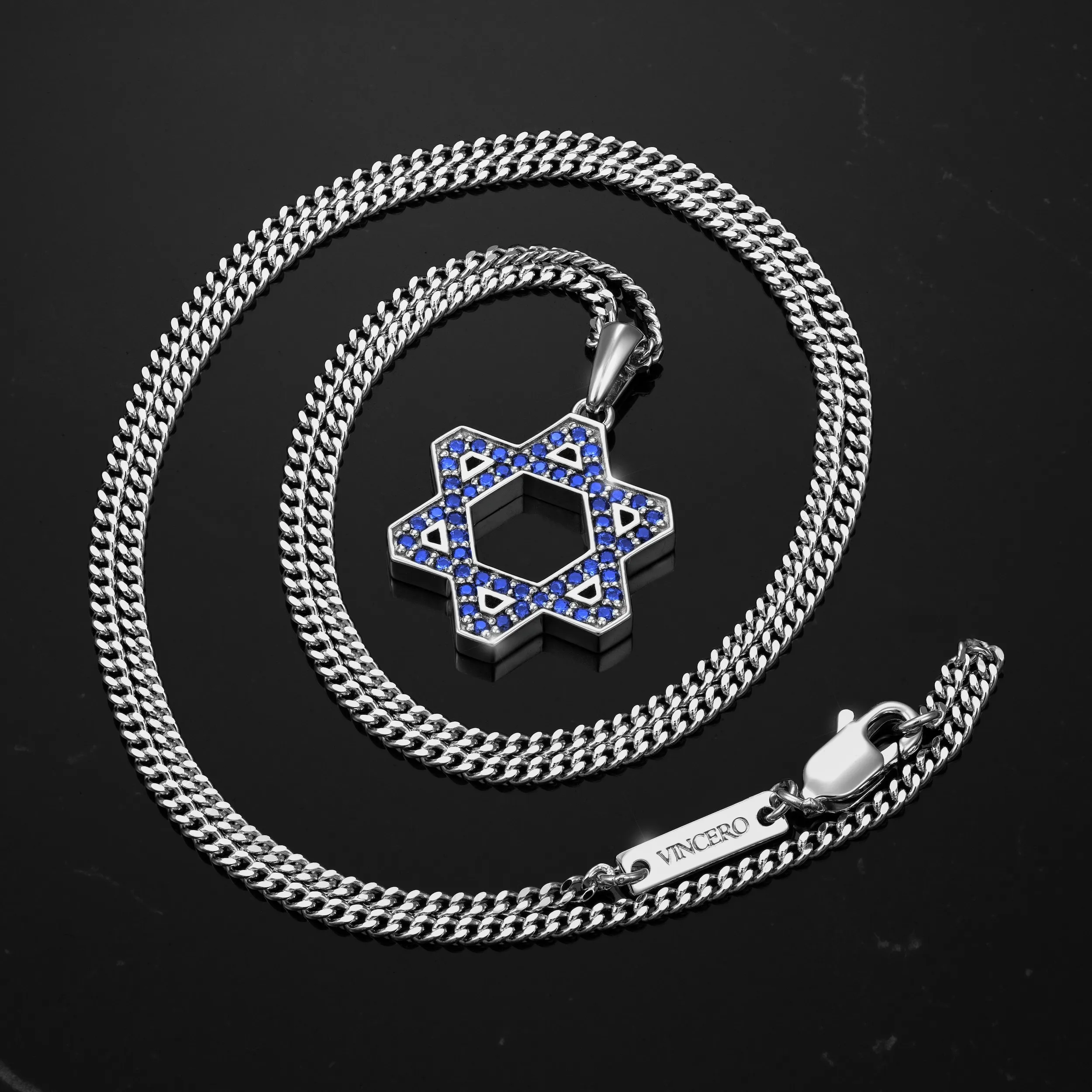Star Of David Pendant - Sapphire - Image 5